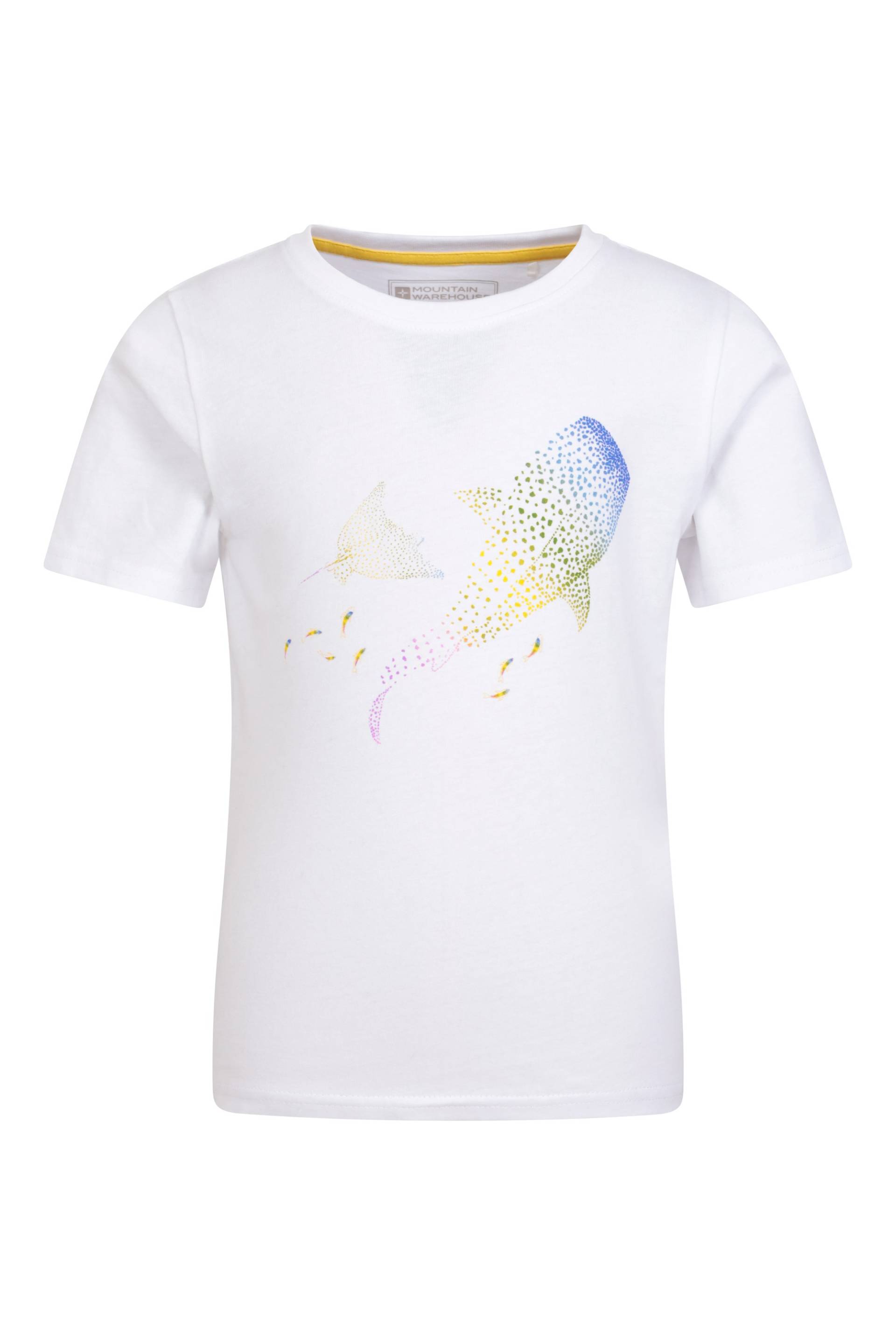 Ocean Giants Kinder Bio-Baumwoll T-Shirt - Weiss von Mountain Warehouse