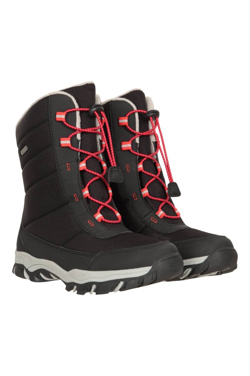 Ohio Wasserdichte Kinder Schneestiefel - Schwarz von Mountain Warehouse