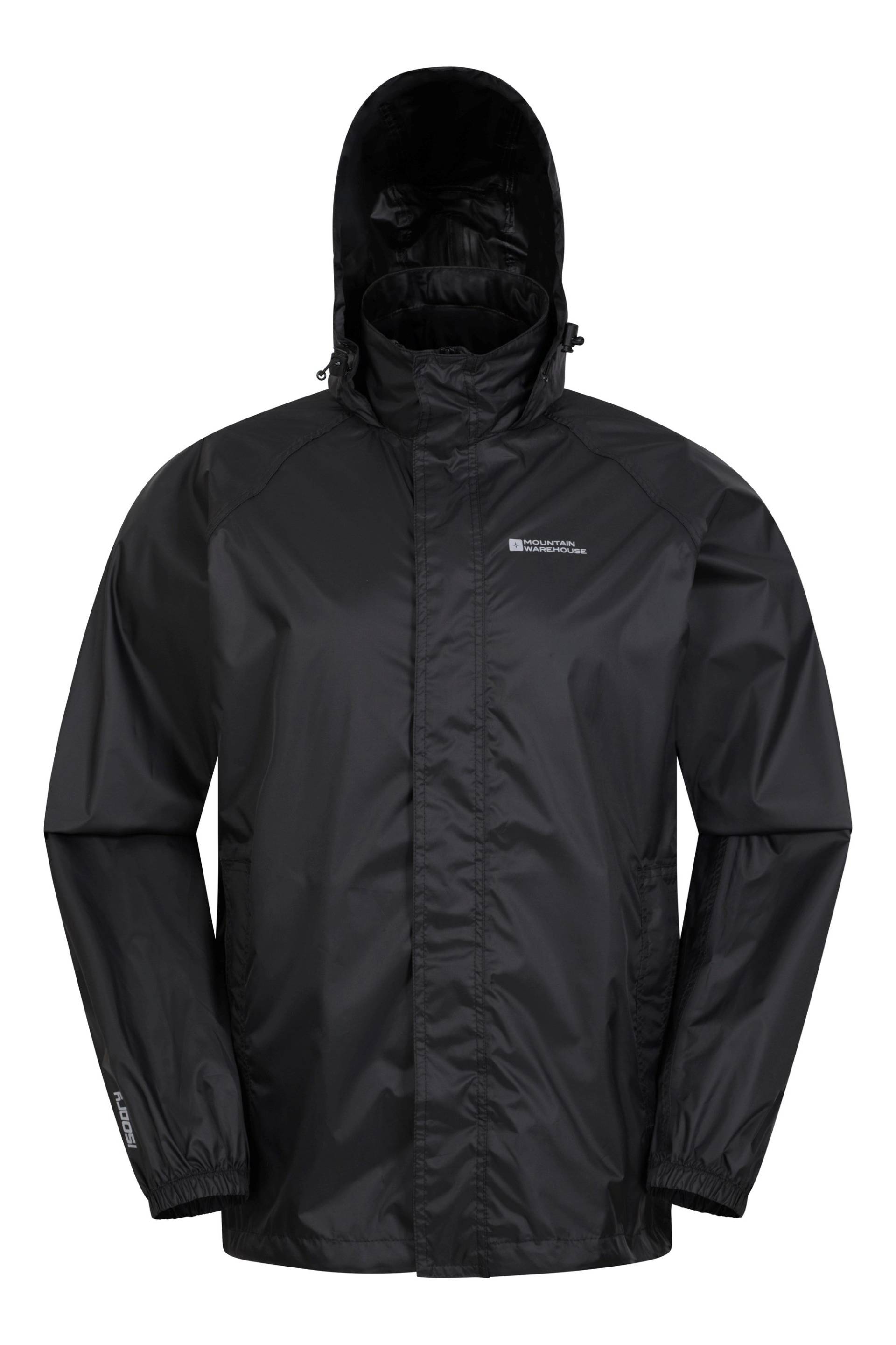 Pakka Wasserdichte Herren-Regenjacke - Schwarz von Mountain Warehouse