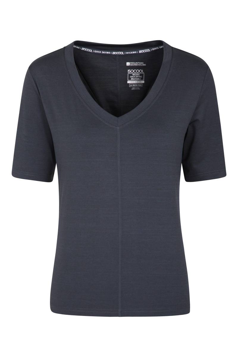 Panna Damen T-Shirt mit V-Ausschnitt - Schwarz von Mountain Warehouse