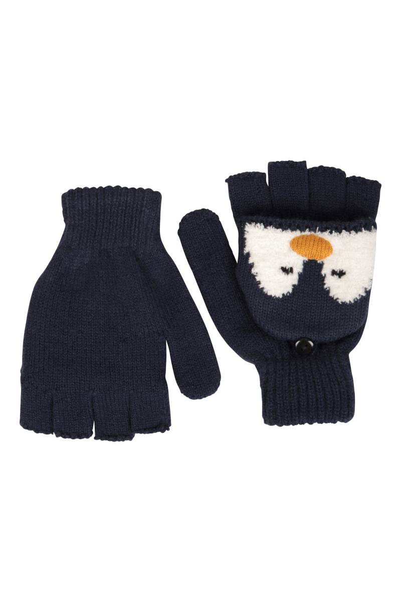 Penguin Kinder Strick-Handschuhe - Blau von Mountain Warehouse
