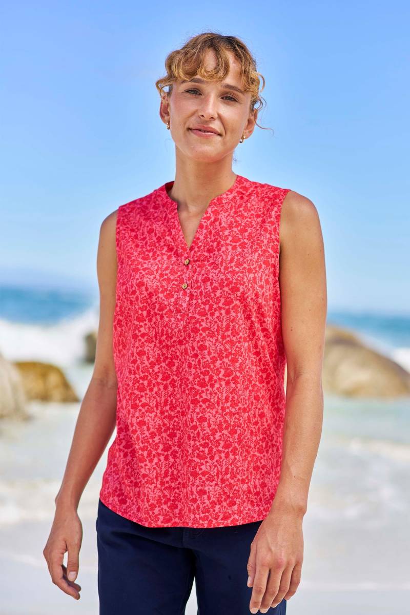 Petra Ärmelloses Damenhemd  - Bedruckt - Rot von Mountain Warehouse