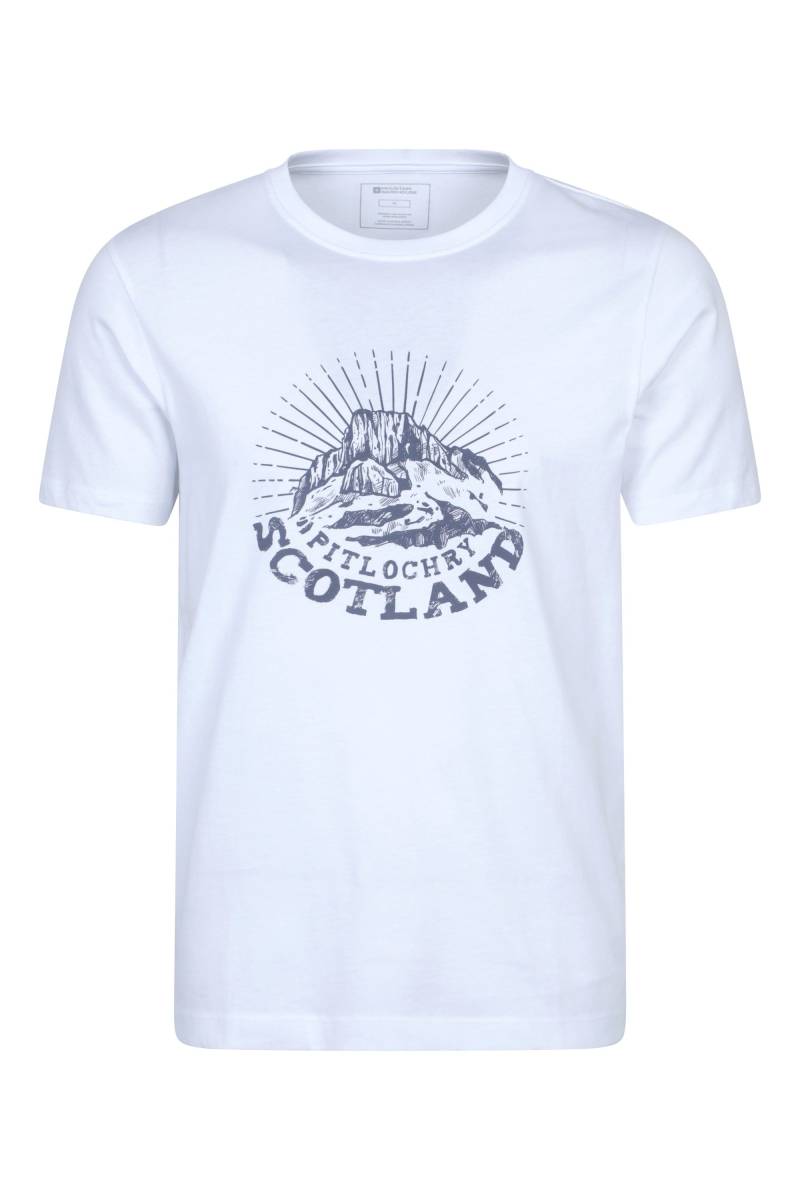 Pitlochry Herren-T-Shirt mit kurzen Ärmeln - Weiss von Mountain Warehouse