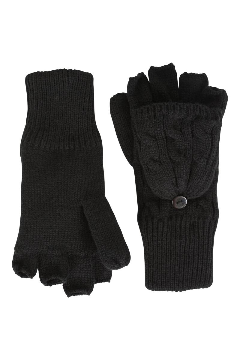 Plush Fingerlose Gefütterte Damen Fäustlinge - Schwarz von Mountain Warehouse