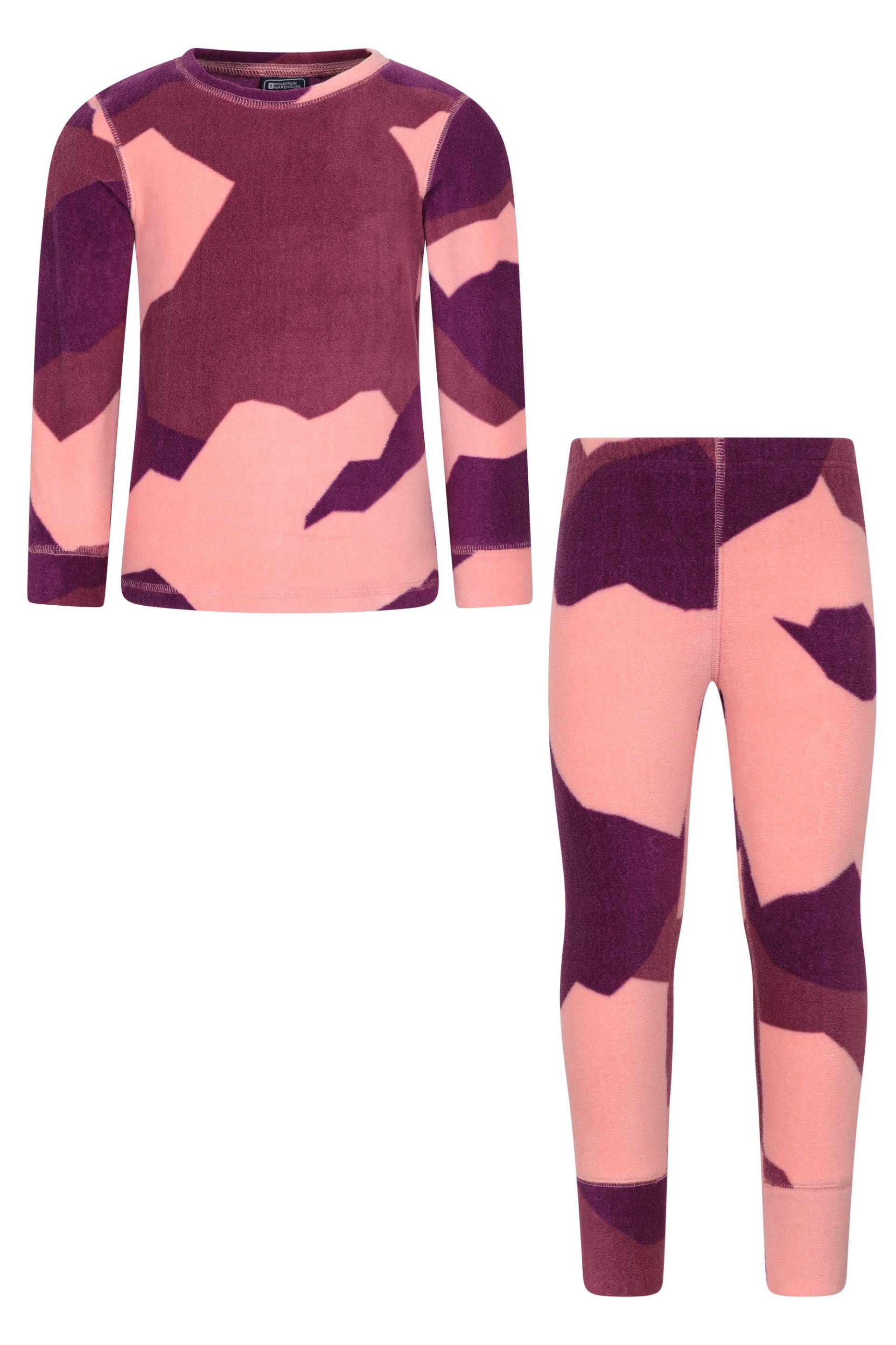 Polar Baselayerset aus Fleece für Kinder - Pink Polar Baselayerset aus Fleece für Kinder - Pink von Mountain Warehouse