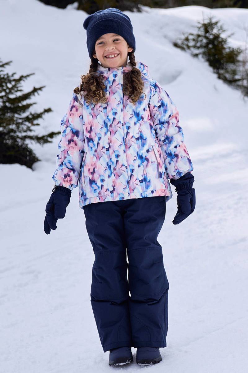 Polar Zone Kinderjacke und -latzhose Schneeset - Violett von Mountain Warehouse
