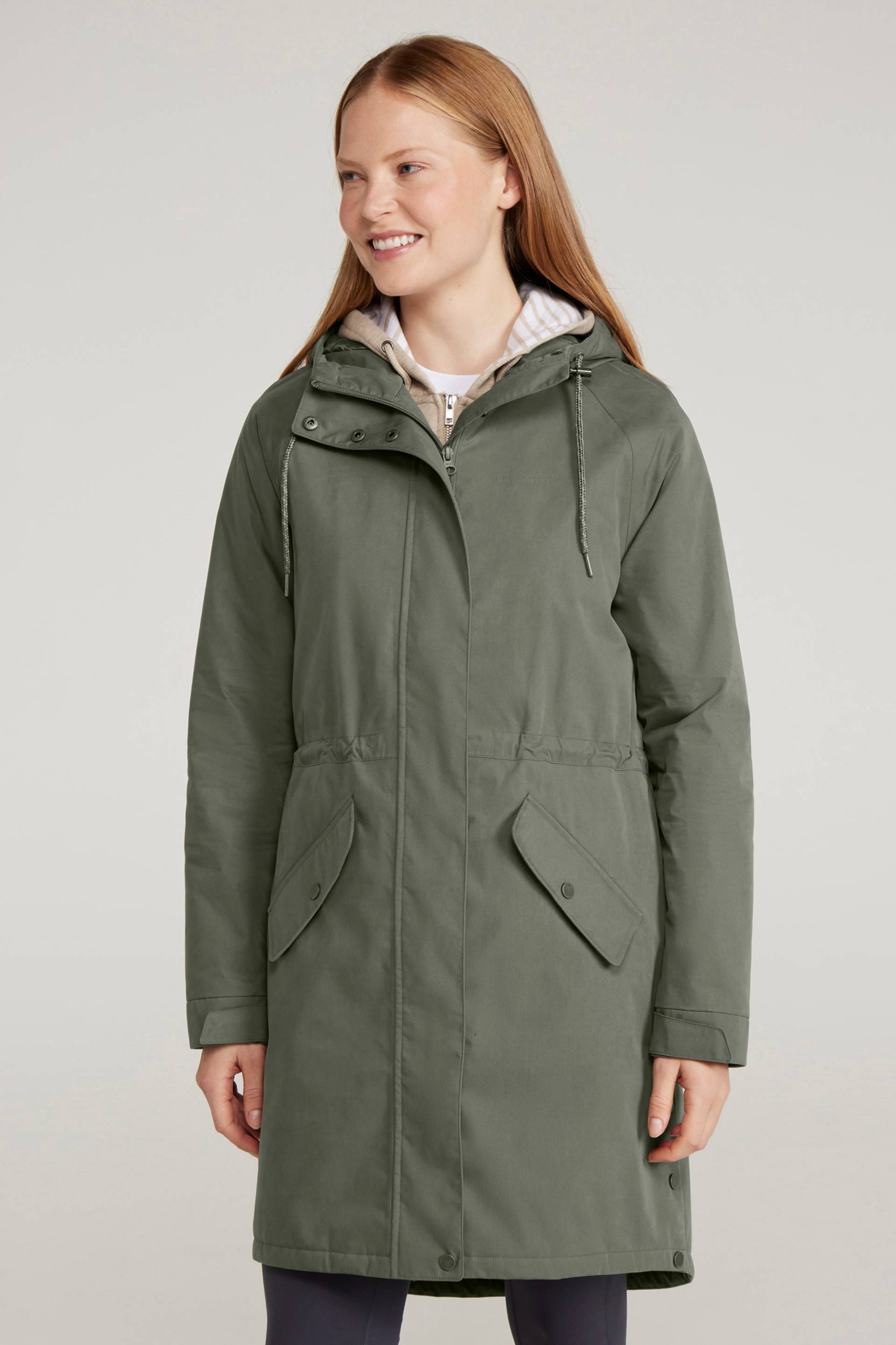 Polperro Leichte Wasserdichte Damen-Steppjacke - Khaki Polperro Leichte Wasserdichte Damen-Steppjacke - Khaki von Mountain Warehouse