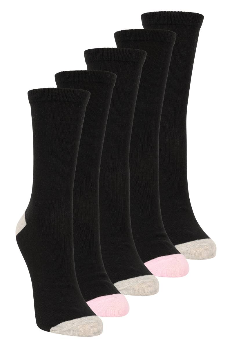 Damen Alltags Anti-Geruch-Socken - 5er Pack - Schwarz von Mountain Warehouse