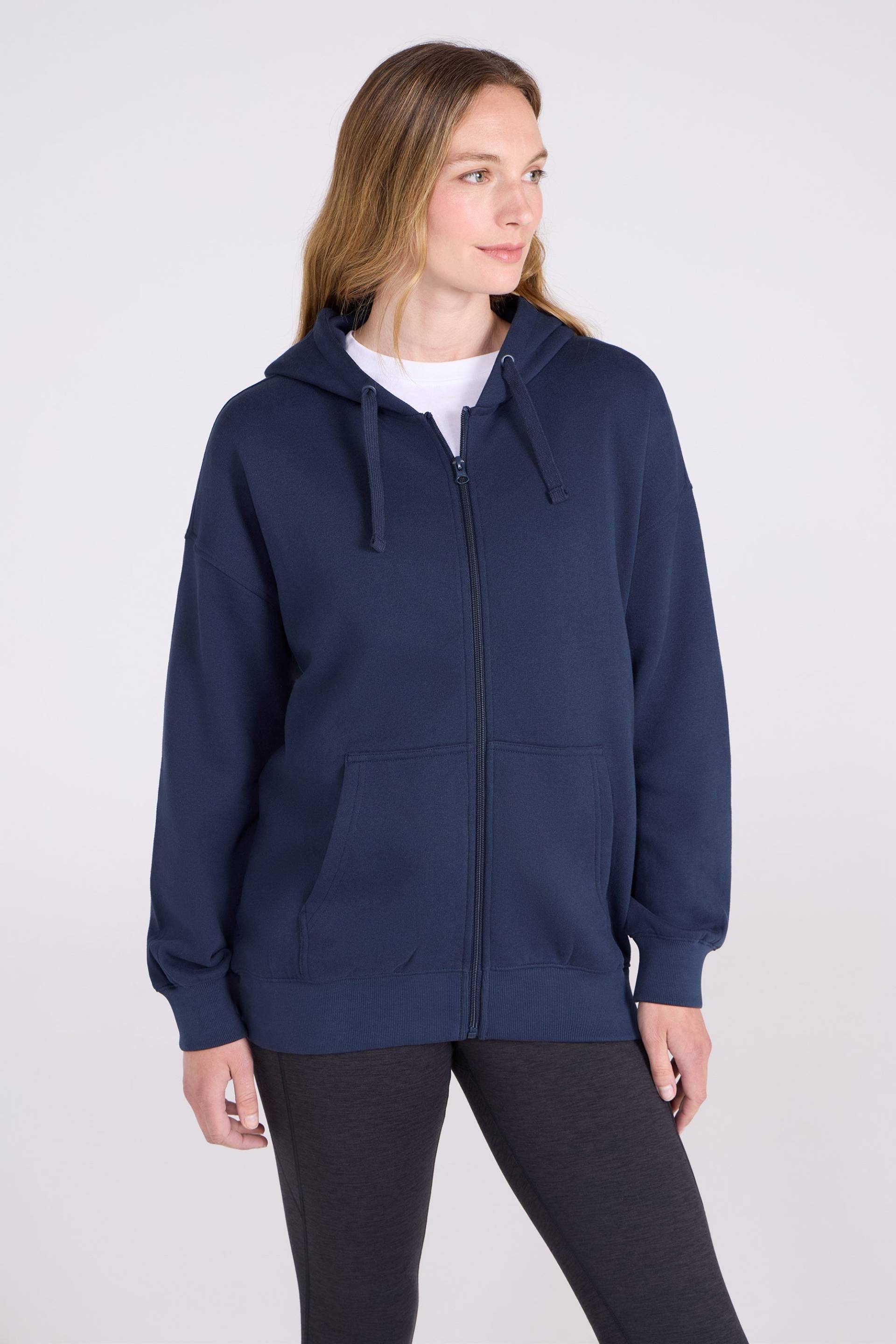Poplar Damen-Hoodie mit Reißverschluss - Marineblau von Mountain Warehouse