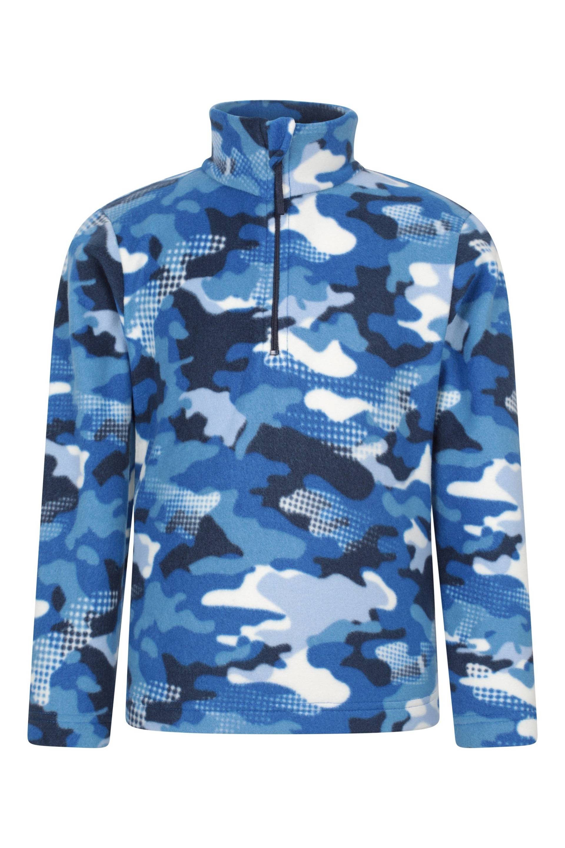 Pursuit Gemustertes Kinder Fleece mit Reißverschluss - Blau Pursuit Gemustertes Kinder Fleece mit Reißverschluss - Blau von Mountain Warehouse