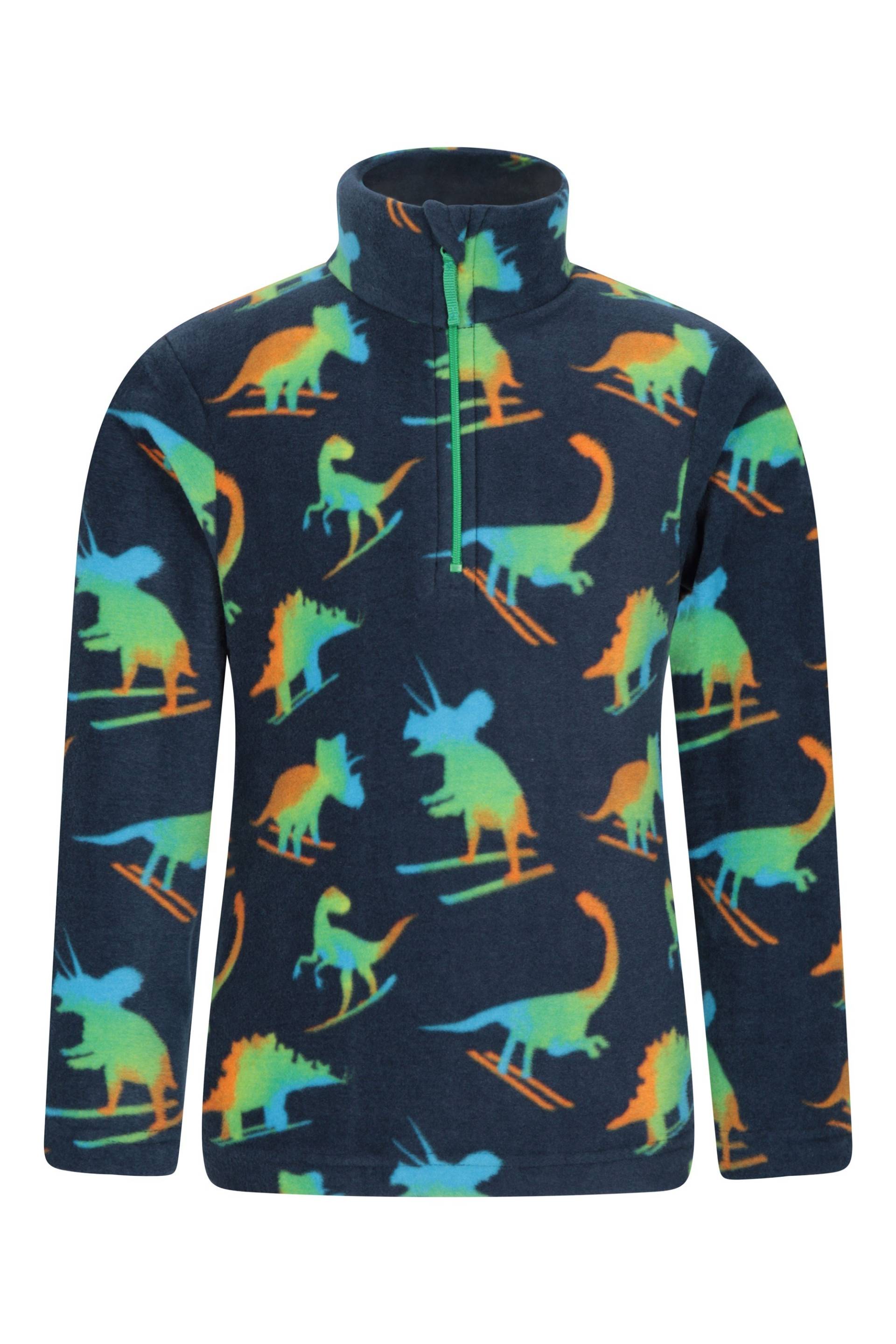 Pursuit Gemustertes Kinder Fleece mit Reißverschluss - Dark Blau Pursuit Gemustertes Kinder Fleece mit Reißverschluss - Dark Blau von Mountain Warehouse
