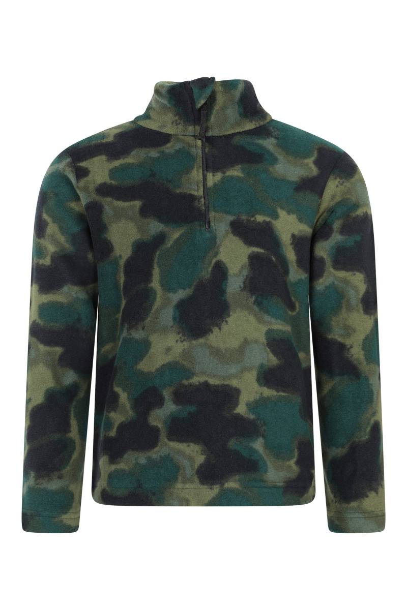 Pursuit Gemustertes Kinder Fleece mit Reißverschluss - Grün von Mountain Warehouse