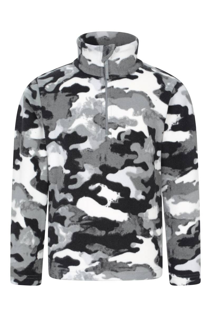 Pursuit Gemustertes Kinder Fleece mit Reißverschluss - Schwarz von Mountain Warehouse