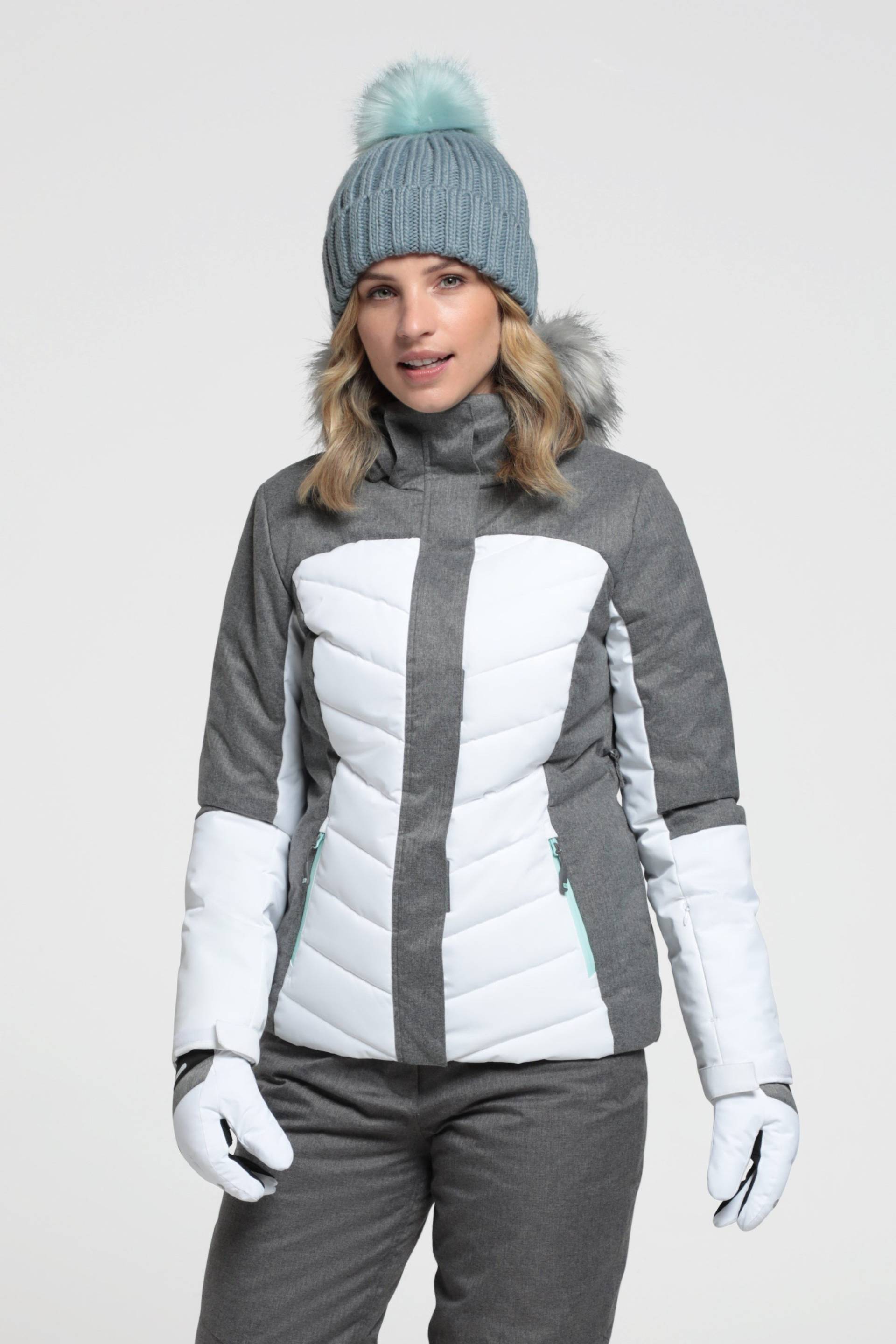 Pyrenees Gepolsterte Damen Skijacke - Weiss von Mountain Warehouse