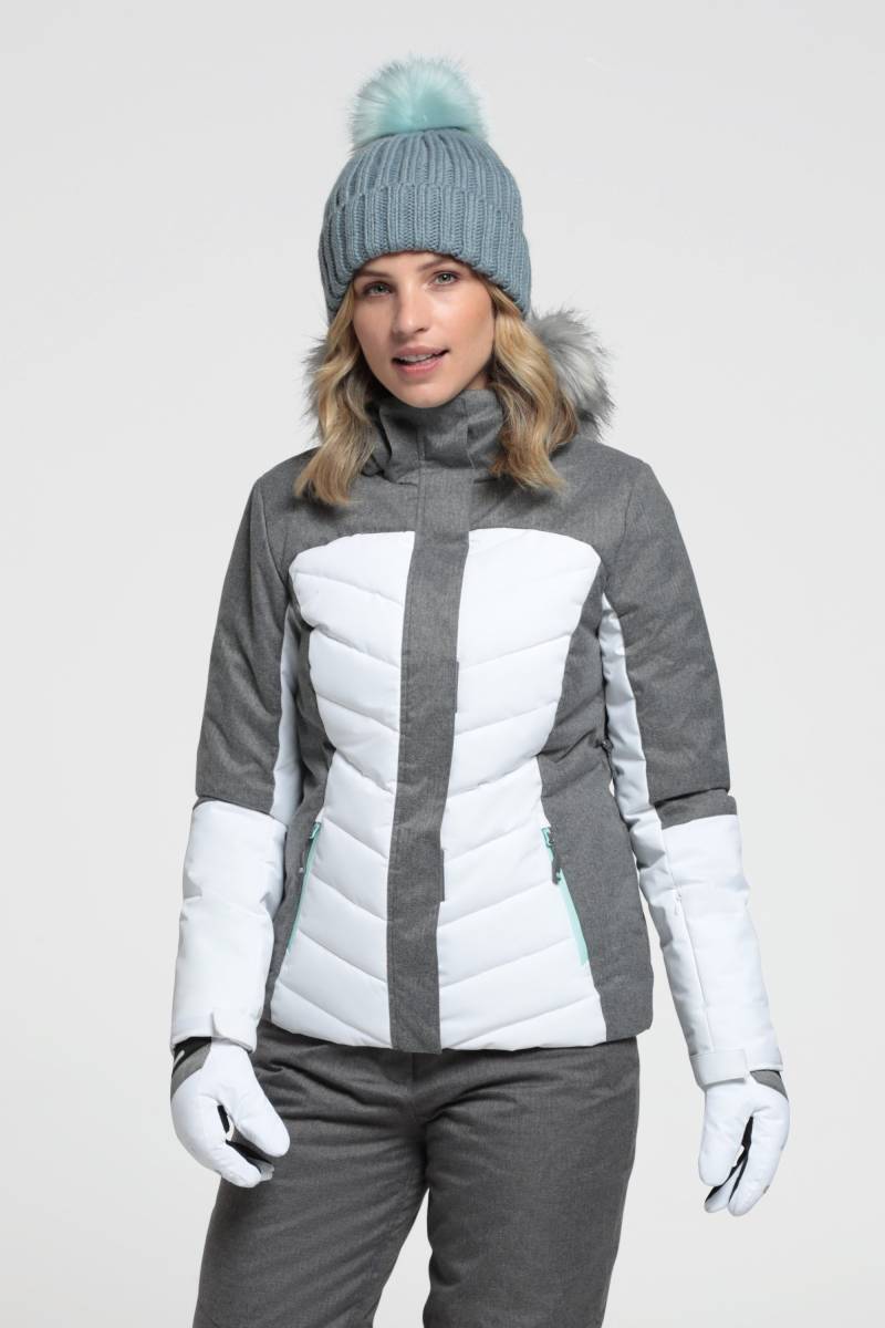 Pyrenees Gepolsterte Damen Skijacke - Weiss von Mountain Warehouse