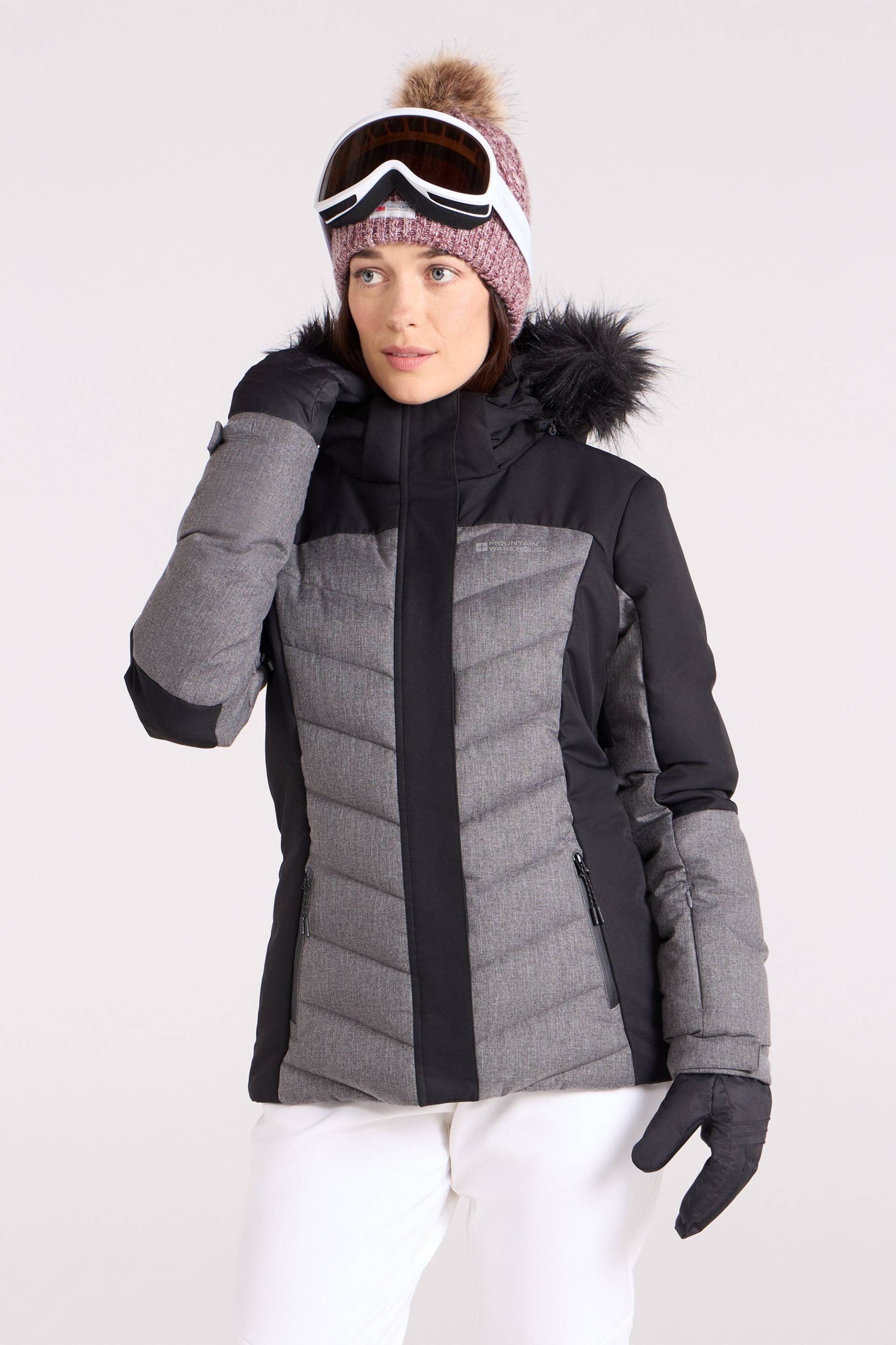 Pyrenees II Gepolsterte Damen Skijacke - Schwarz von Mountain Warehouse