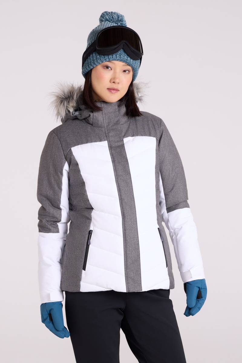 Pyrenees II Gepolsterte Damen Skijacke - Weiss von Mountain Warehouse