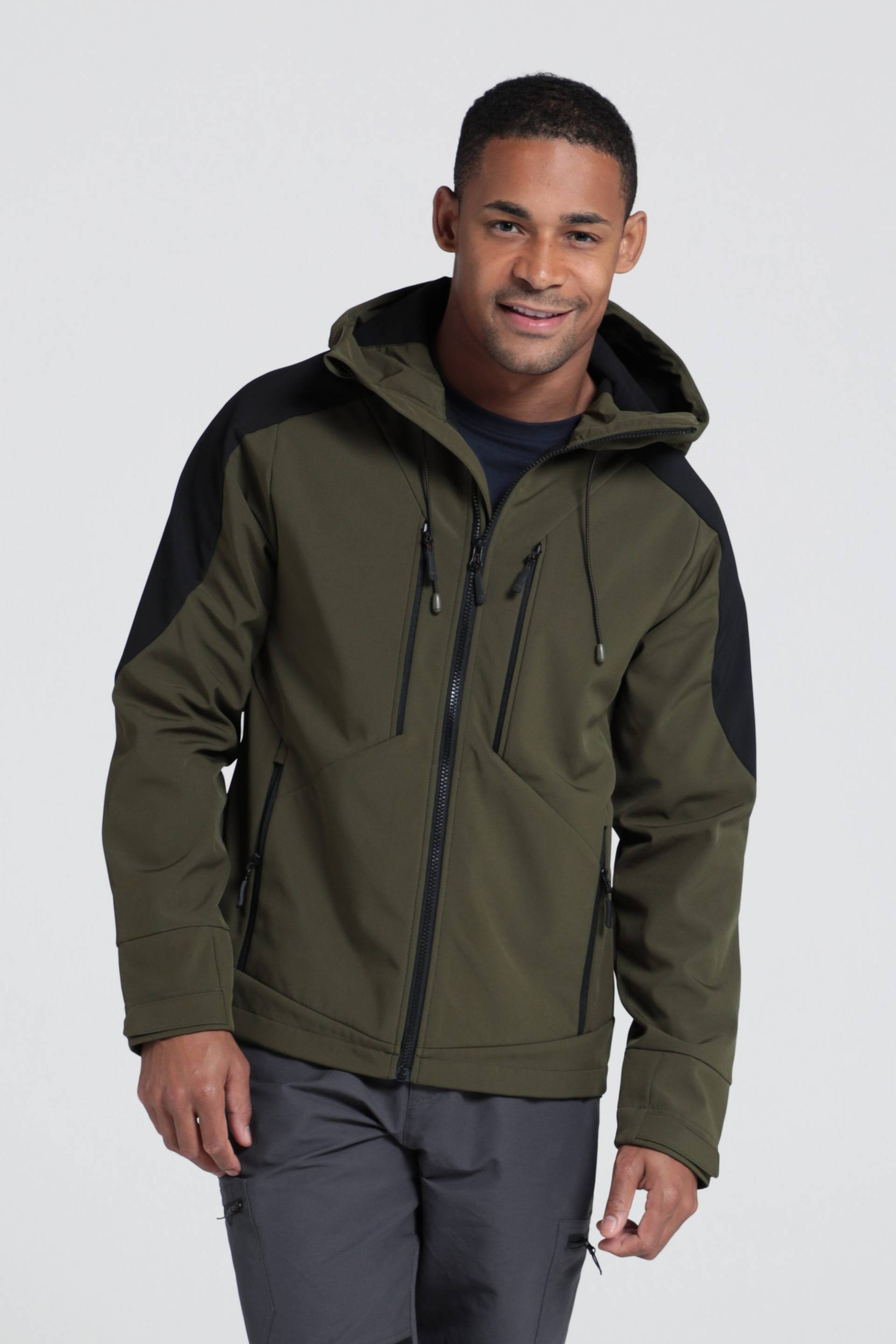 Radius Softshell-Jacke Herren - Dunkel-Khaki von Mountain Warehouse