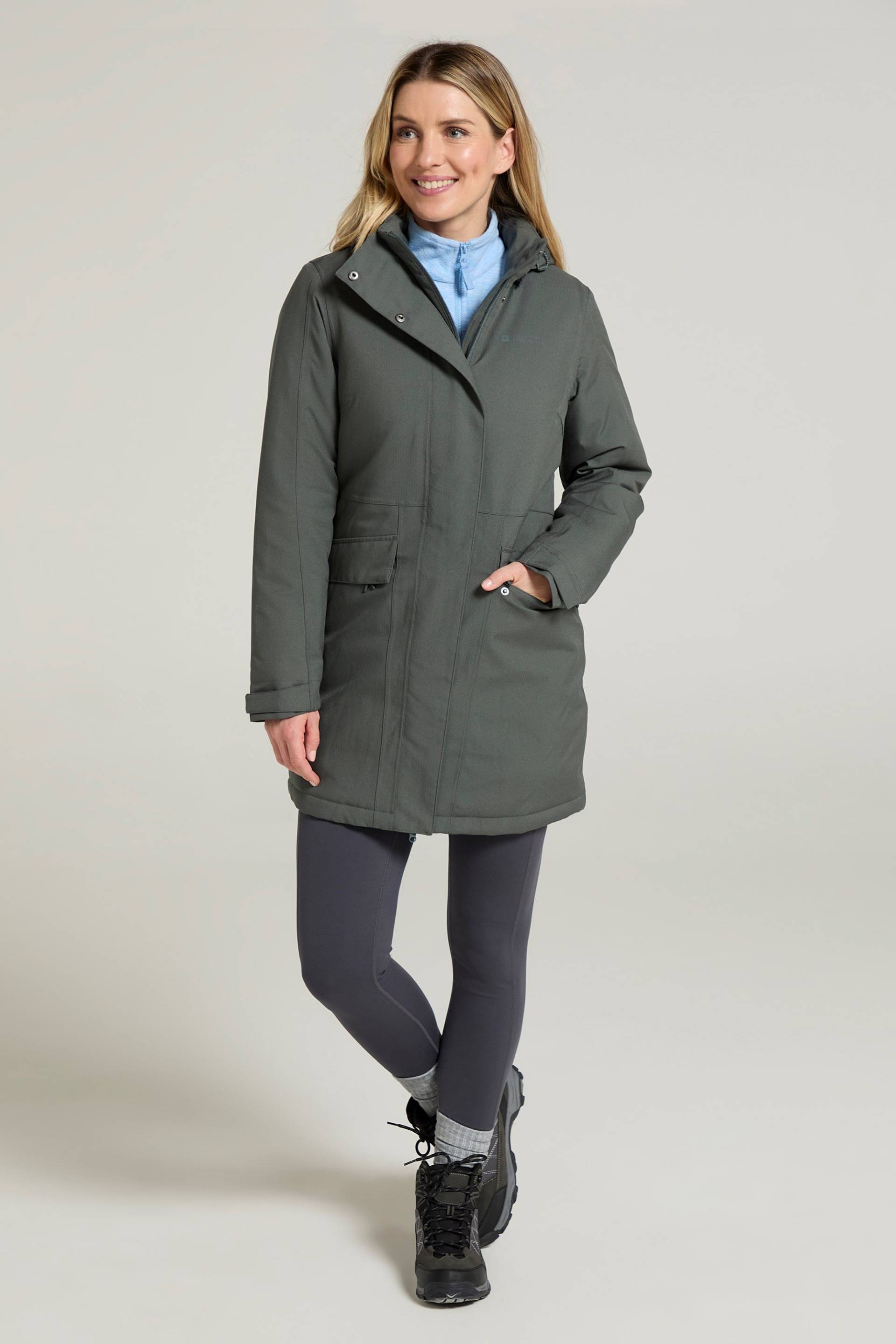 Rain On wasserdichte wattierte Damenjacke - Khaki von Mountain Warehouse