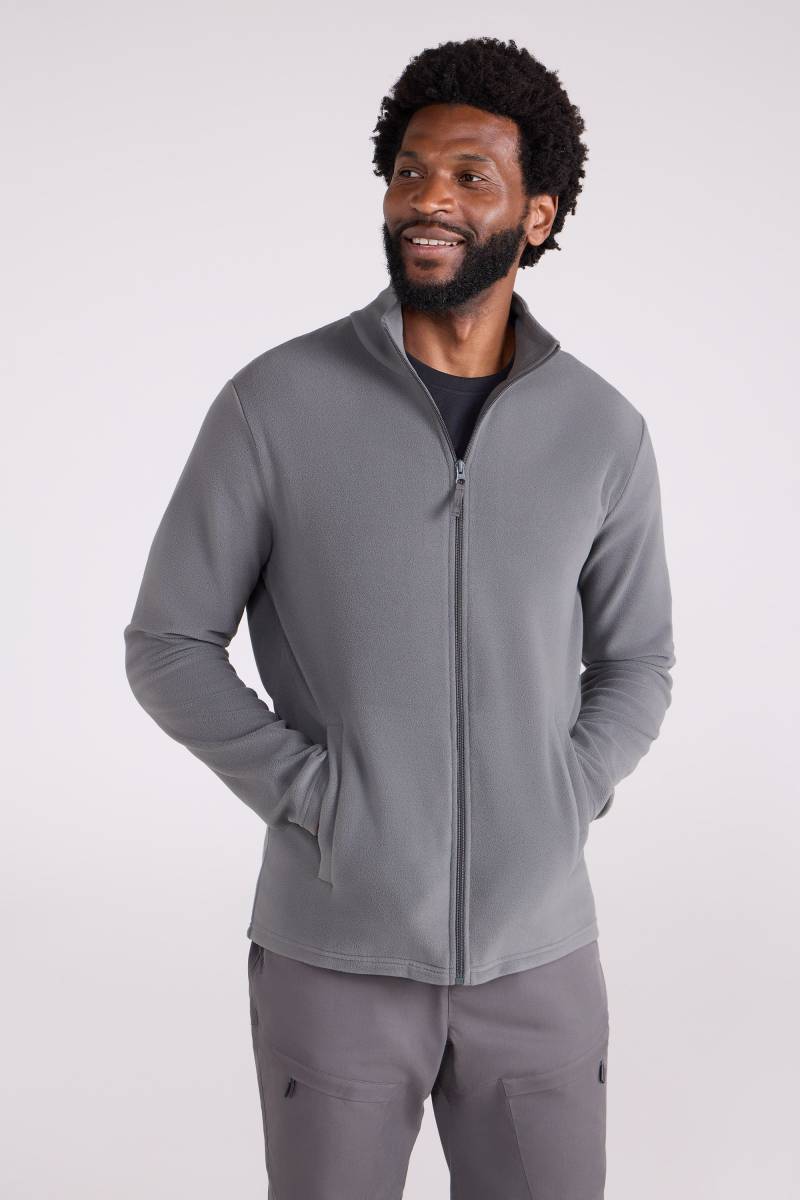 Raso Herren Fleecejacke mit durchgehendem Reißverschluss - Grau von Mountain Warehouse