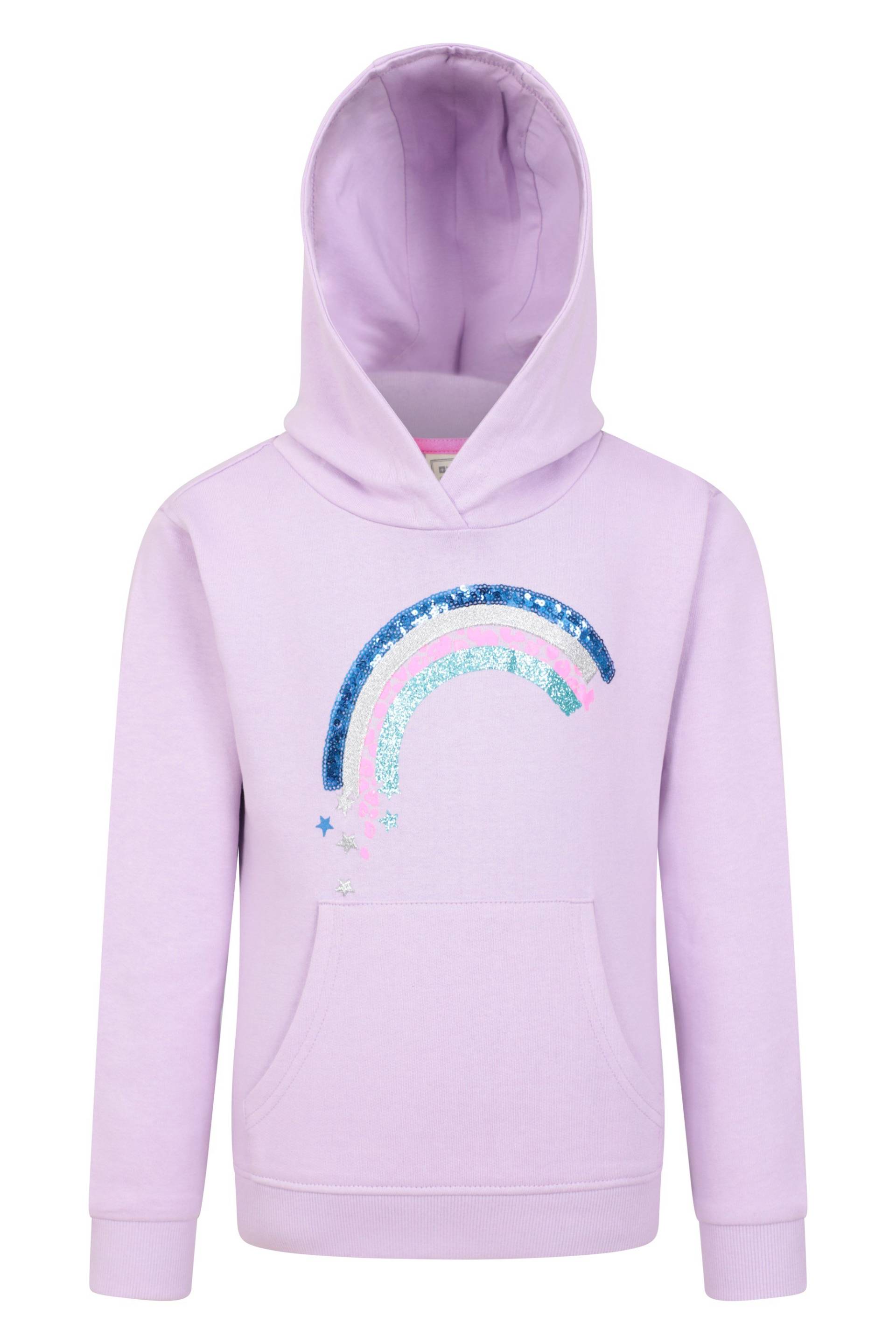 Regenbogen-Pailetten Kinder Kapuzenpullover - Lila von Mountain Warehouse