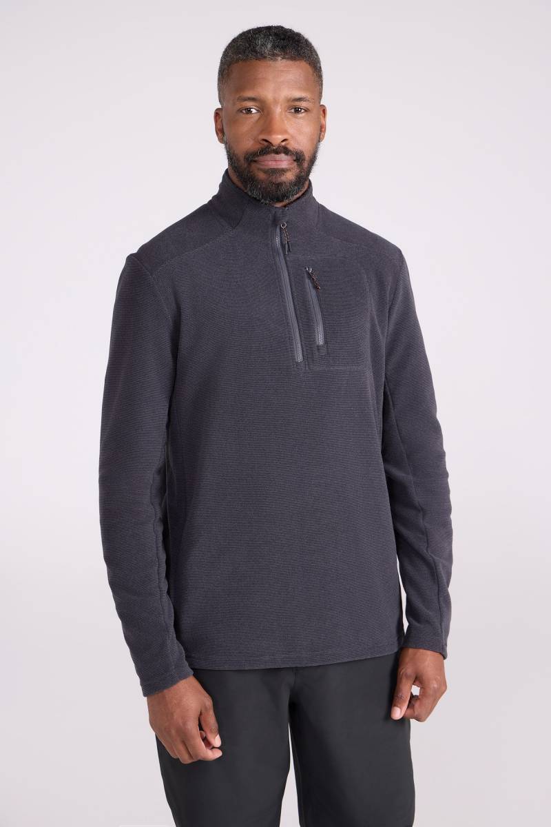Ridge Herren-Fleece mit Reißverschluss - Schwarz von Mountain Warehouse