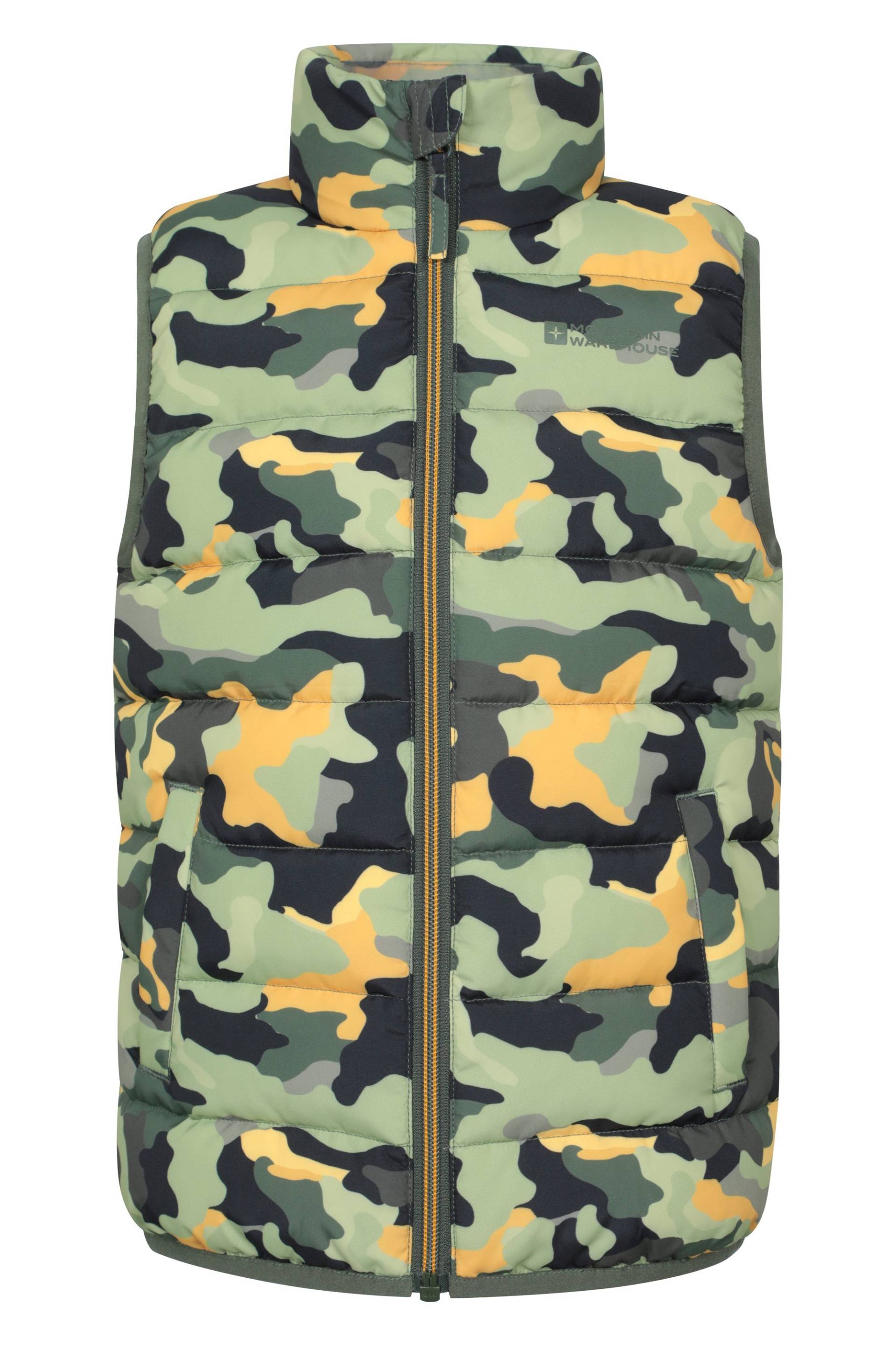 Rocko Gepolsterte Kinderweste - Gemustert - Dunkel-Khaki von Mountain Warehouse