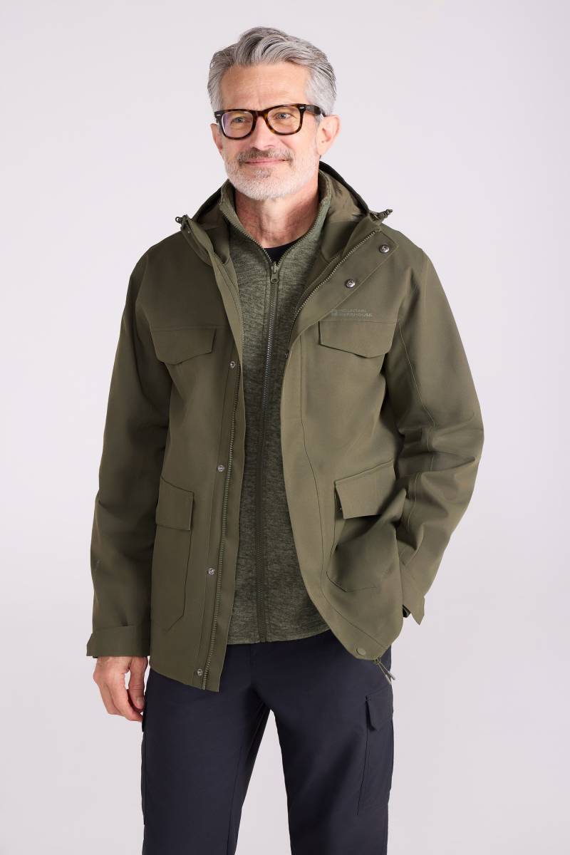 Rushes Herren 3-in-1 wasserdichte Jacke - Khaki Rushes Herren 3-in-1 wasserdichte Jacke - Khaki von Mountain Warehouse