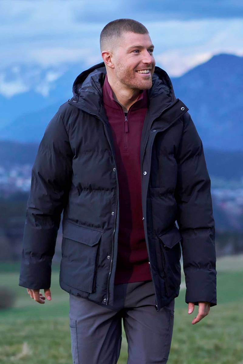 Sage Wattierter Herren-Parka - Schwarz von Mountain Warehouse