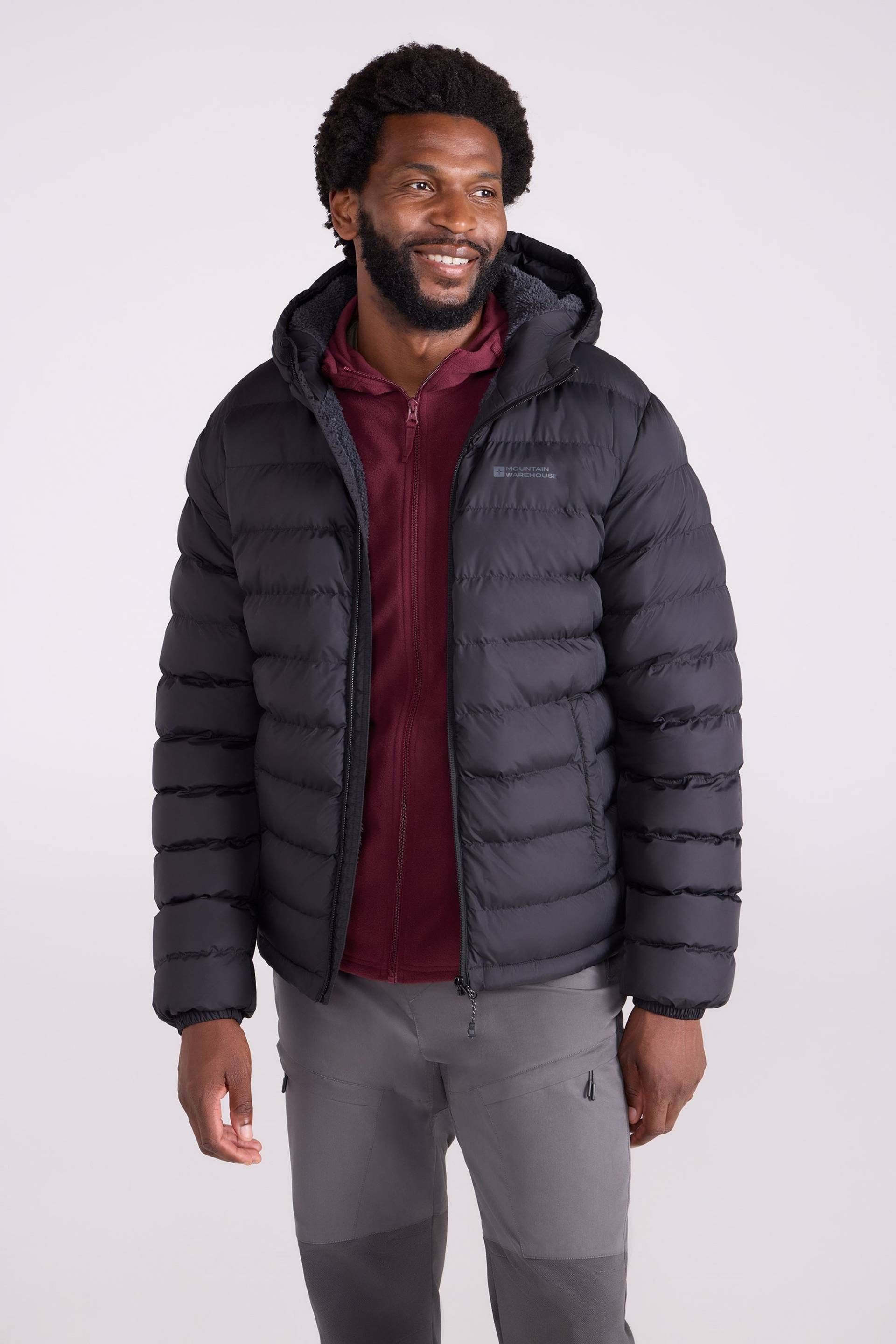 Seasons Gefütterte Herren Steppjacke - Schwarz von Mountain Warehouse