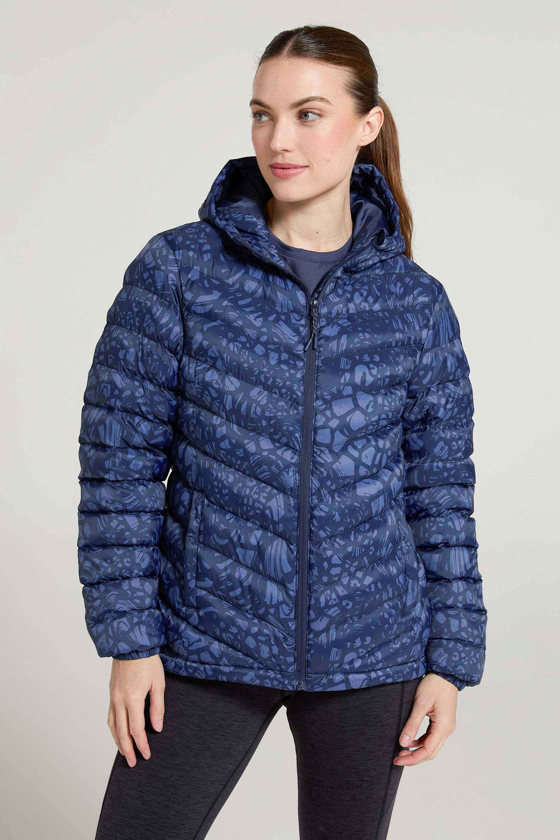 Seasons Gemusterte Gefütterte Damen-Steppjacke - Blau von Mountain Warehouse