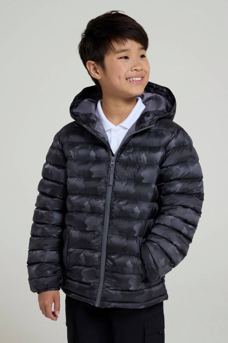 Seasons Gemusterte Kinder Steppjacke - Grau von Mountain Warehouse