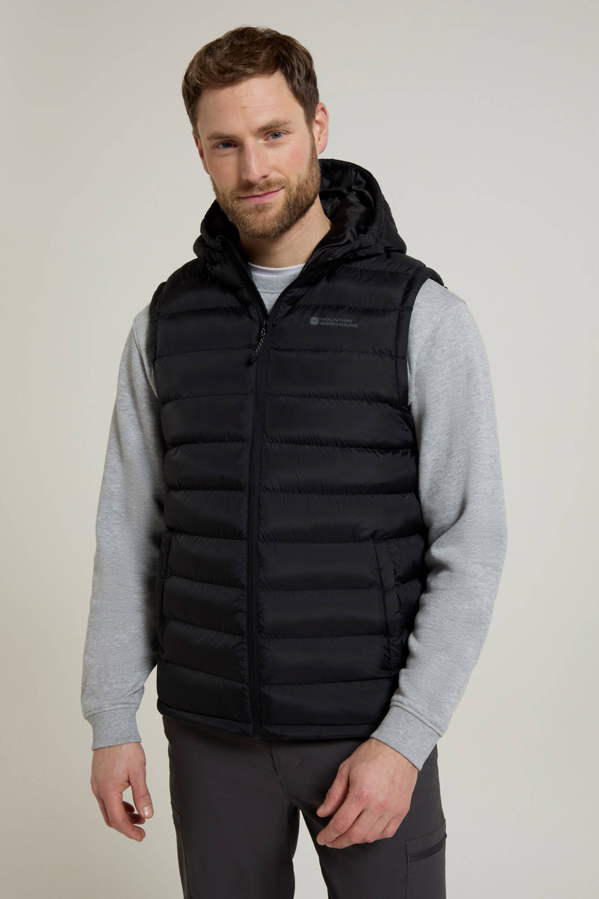 Seasons Herren-Steppweste mit Kapuze - Schwarz von Mountain Warehouse