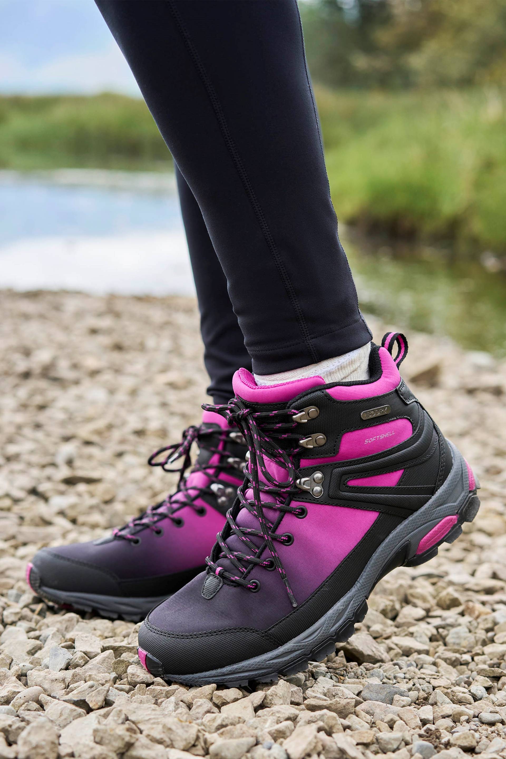 Shadow Wasserdichte Damen Softshell-Stiefel - Dunkel-Pink von Mountain Warehouse