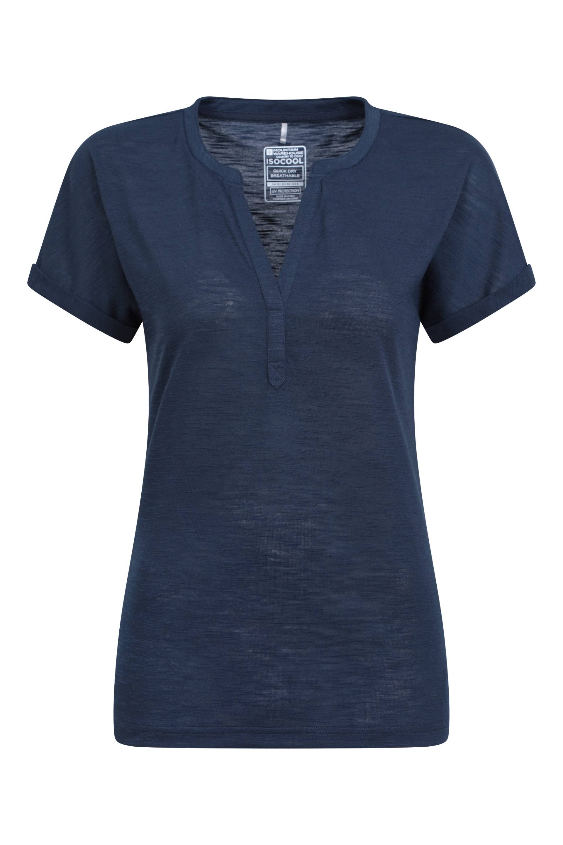 Skye Damen Slub T-Shirt - Marineblau von Mountain Warehouse