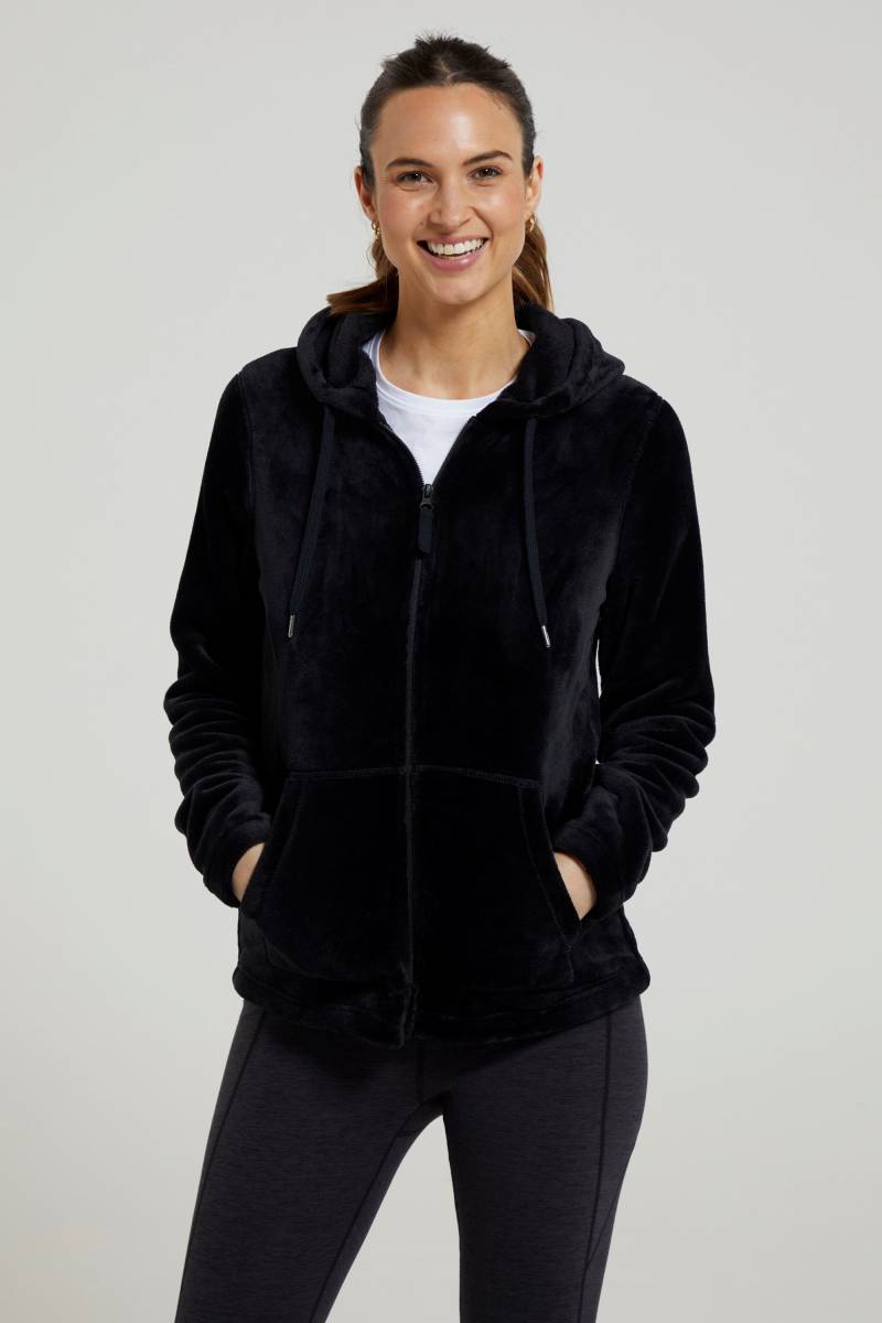 Snaggle Damen-Fleecejacke mit Kapuze - Schwarz von Mountain Warehouse