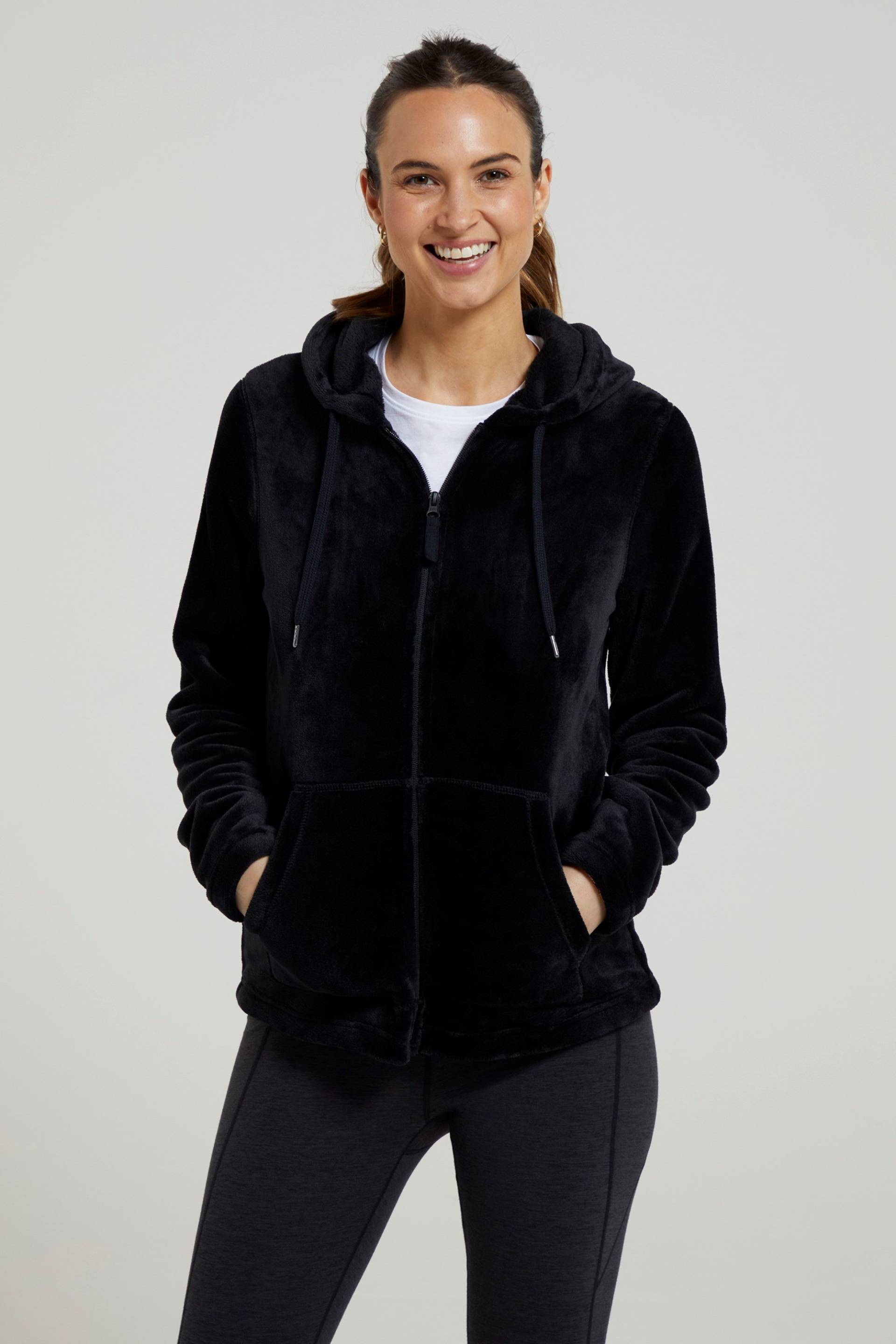 Snaggle Damen-Fleecejacke mit Kapuze - Schwarz Snaggle Damen-Fleecejacke mit Kapuze - Schwarz von Mountain Warehouse