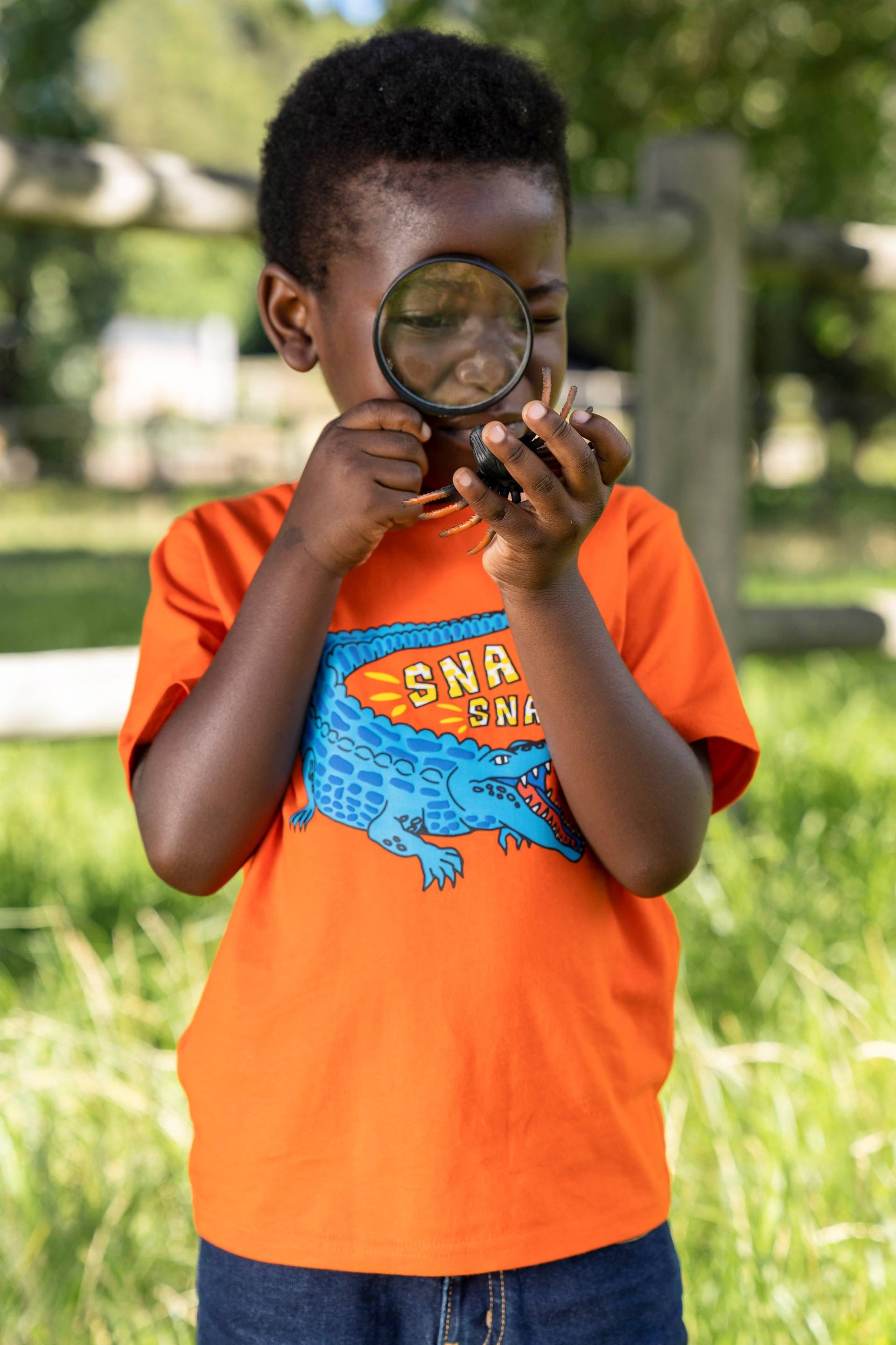 Snappy Croc Bio-Baumwoll Kinder T-Shirt - Orange von Mountain Warehouse