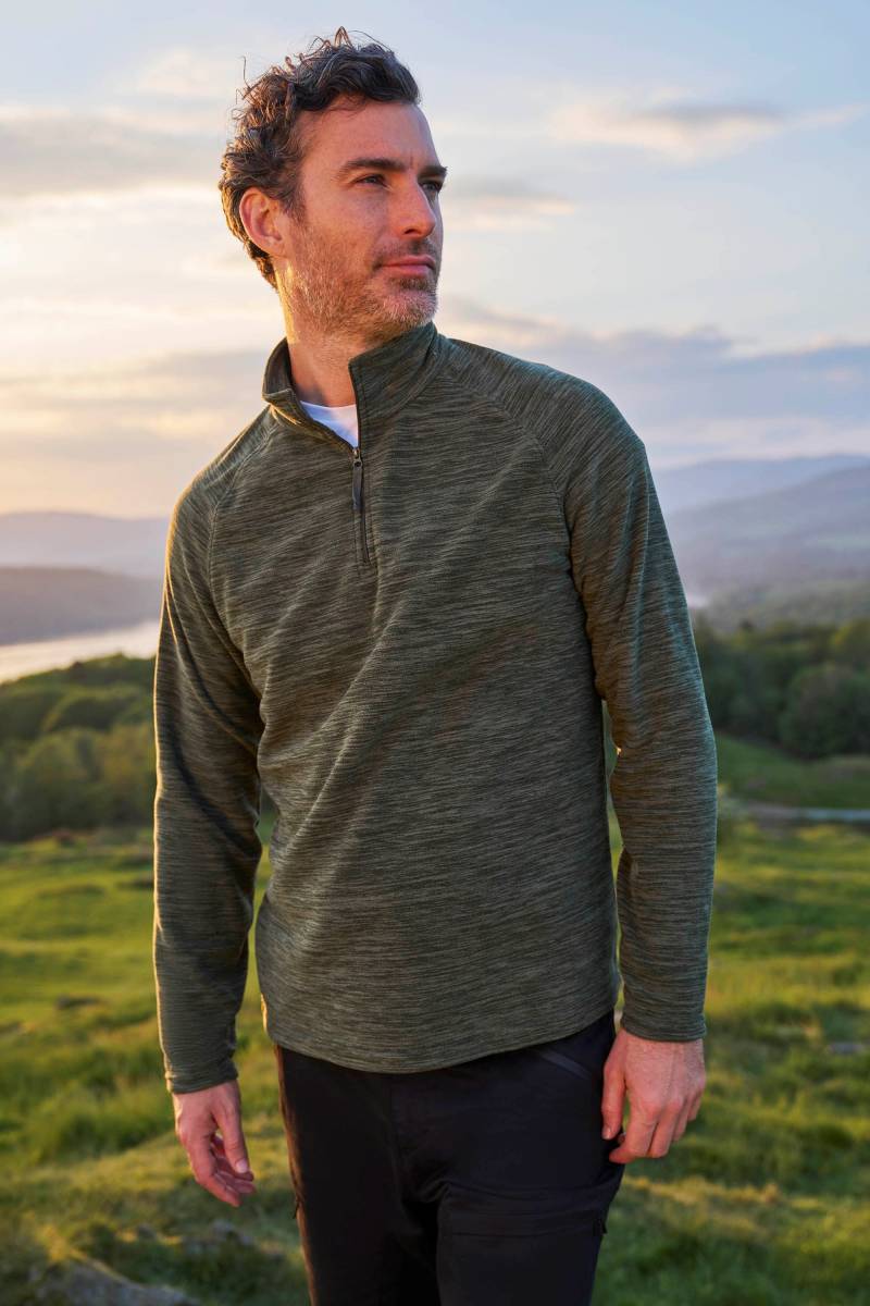 Snowdon II Herren-Mikrofleece - Dunkel-Khaki von Mountain Warehouse