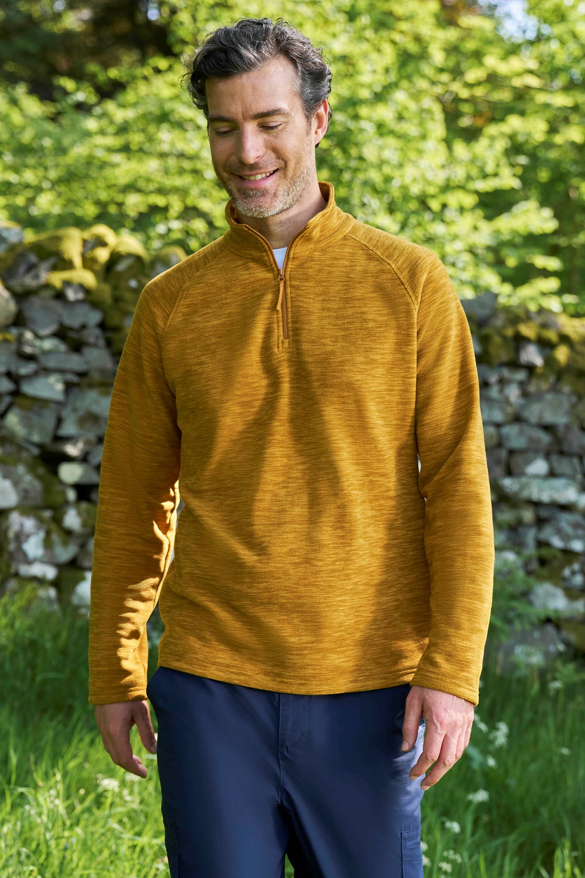 Snowdon II Herren-Mikrofleece - Gelb von Mountain Warehouse