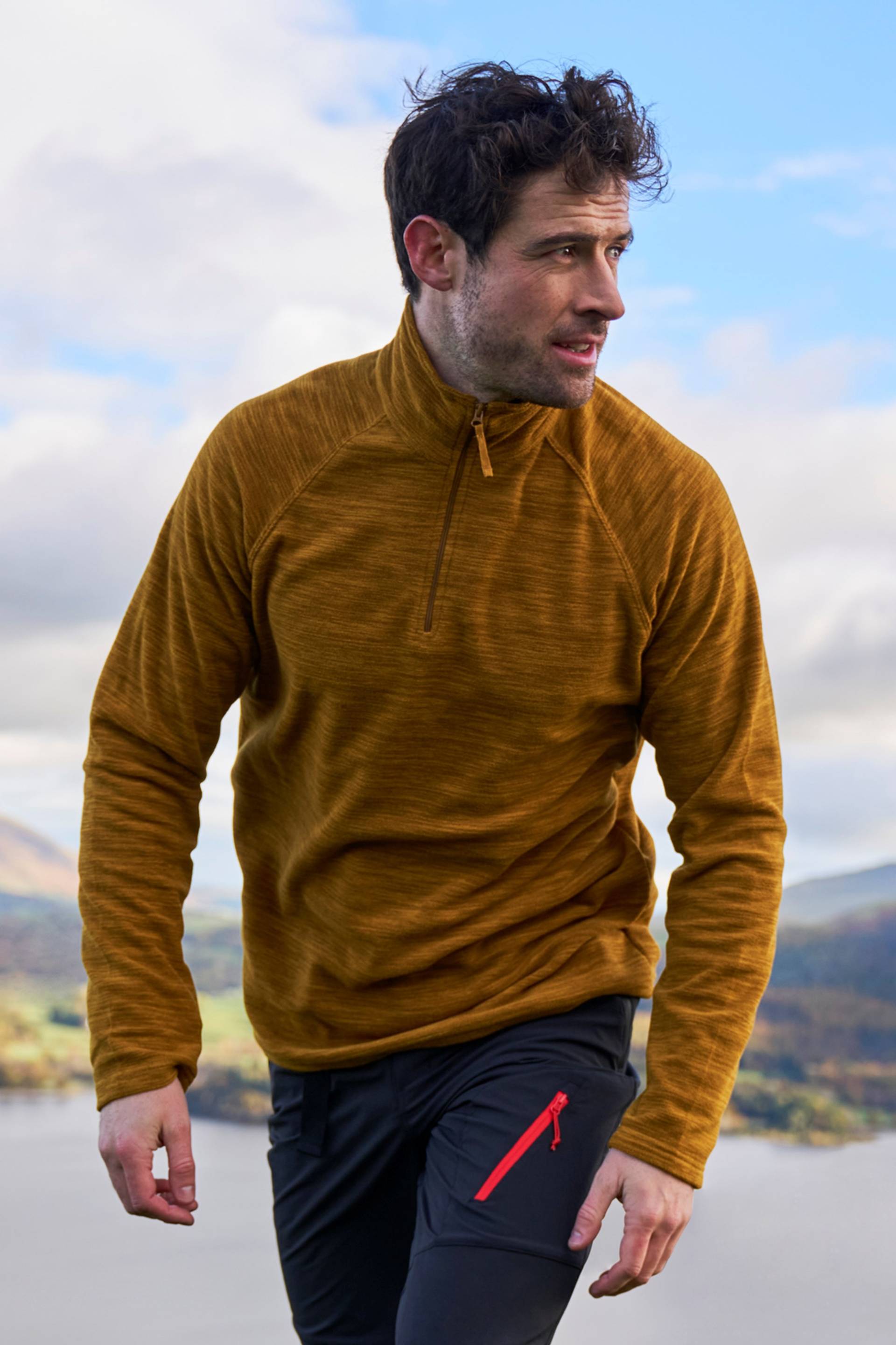 Snowdon II Herren-Mikrofleece - Gelb von Mountain Warehouse