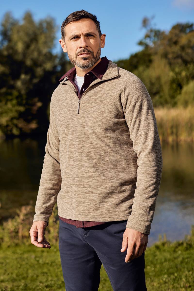 Snowdon II Herren-Mikrofleece - Hell Braun von Mountain Warehouse