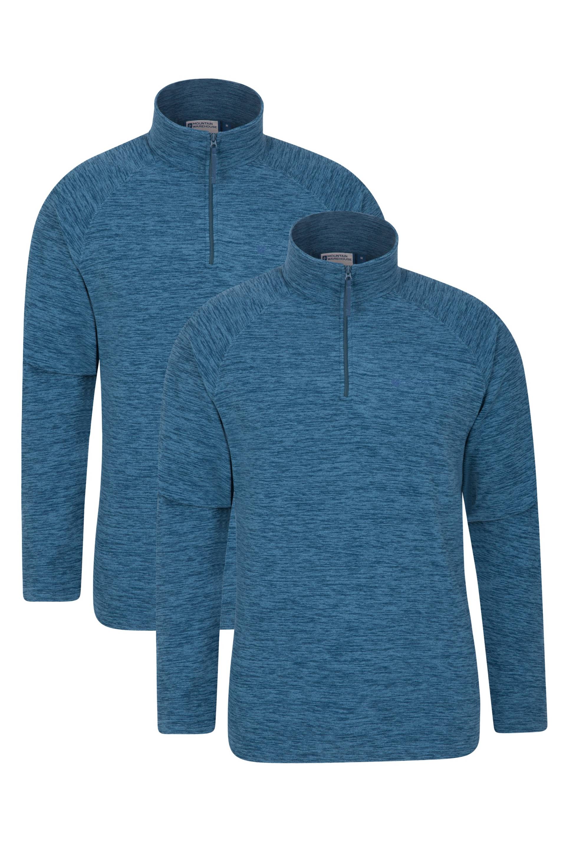Snowdon Melange Fleece mit halblangem Reißverschluss für Herren, Multipack - Dunkel Türkis Snowdon Melange Fleece mit halblangem Reißverschluss für Herren, Multipack - Dunkel Türkis von Mountain Warehouse