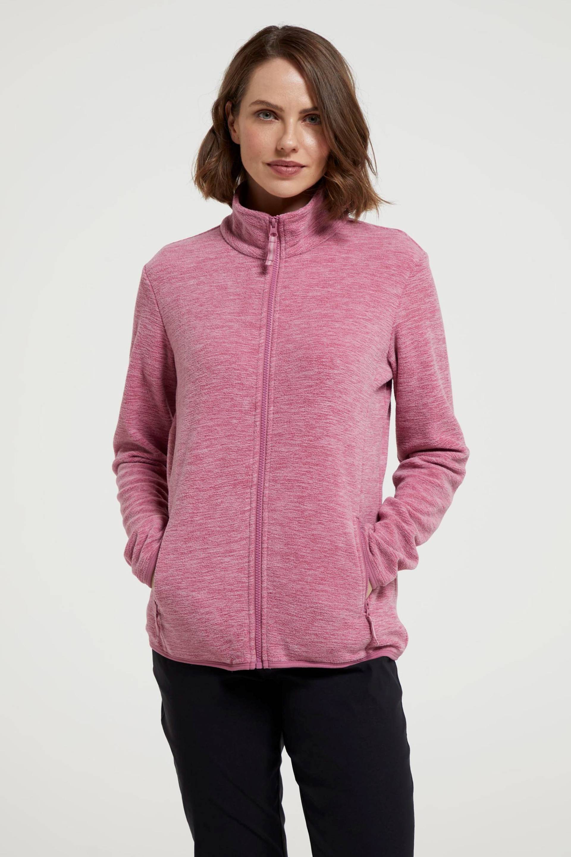 Snowdon Melange II Damen-Fleece mit Reißverschluss - Rosa von Mountain Warehouse