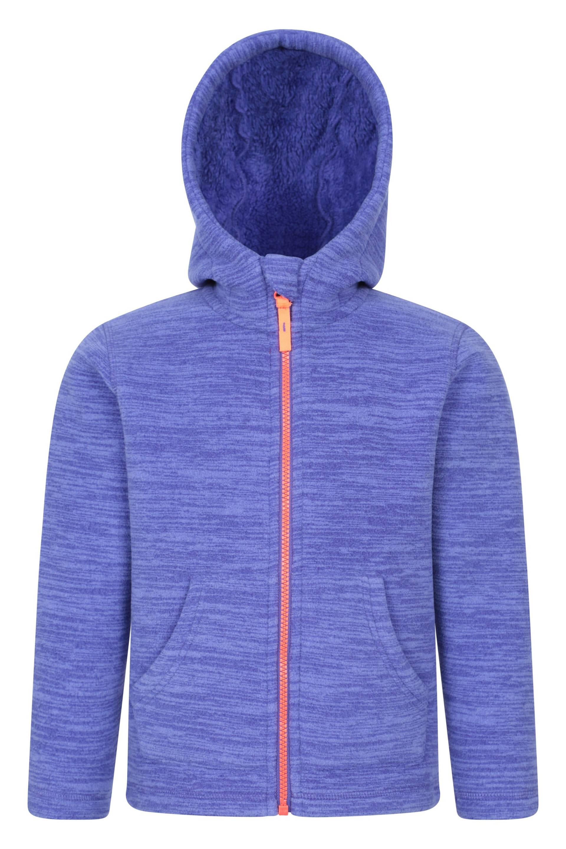 Snowdonia 2 Borggefütterte Kinder-Kapuzenjacke - Violett von Mountain Warehouse