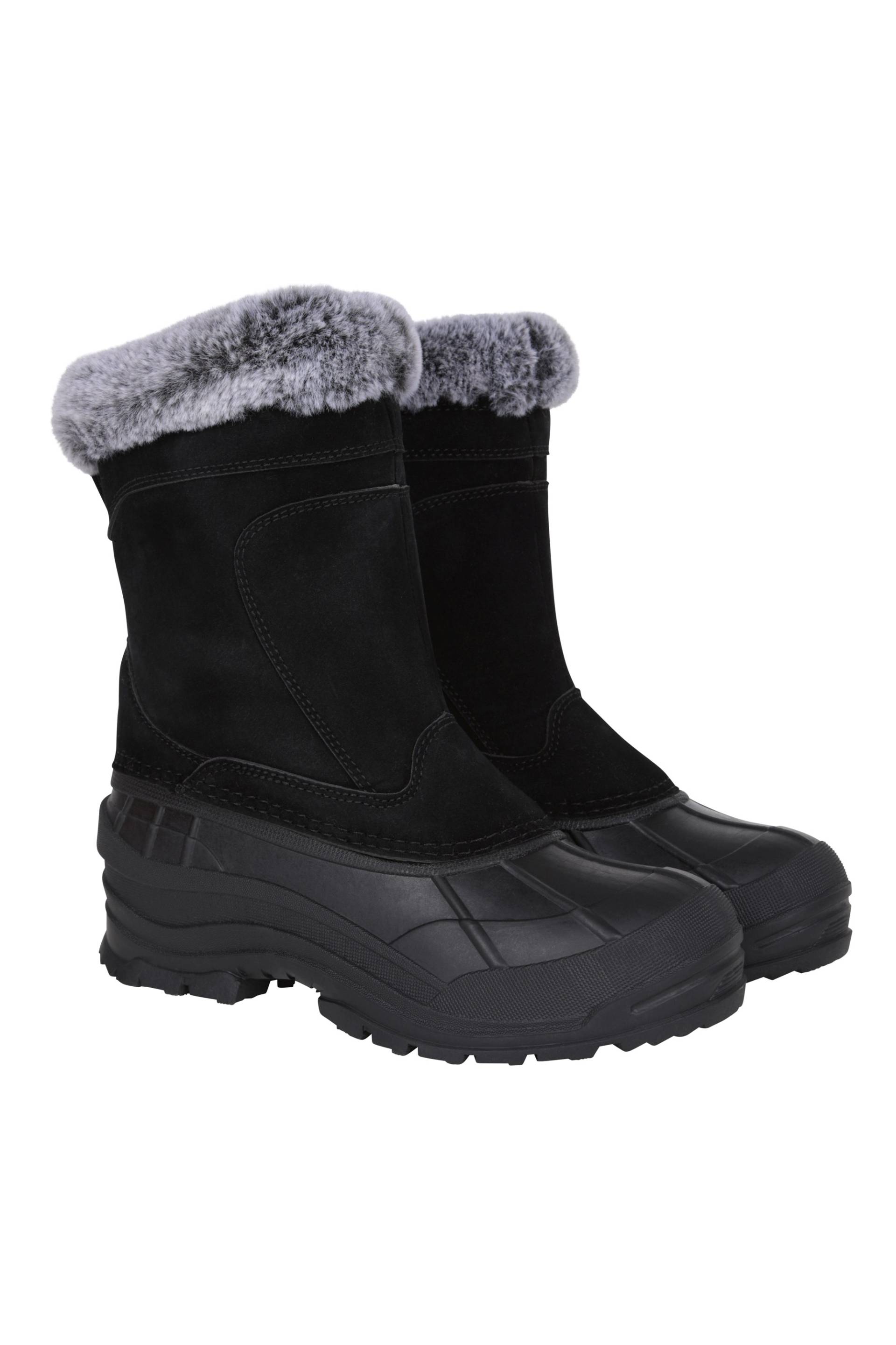 Snowdrift Fellgefütterte Damen-Schneestiefel - Schwarz von Mountain Warehouse
