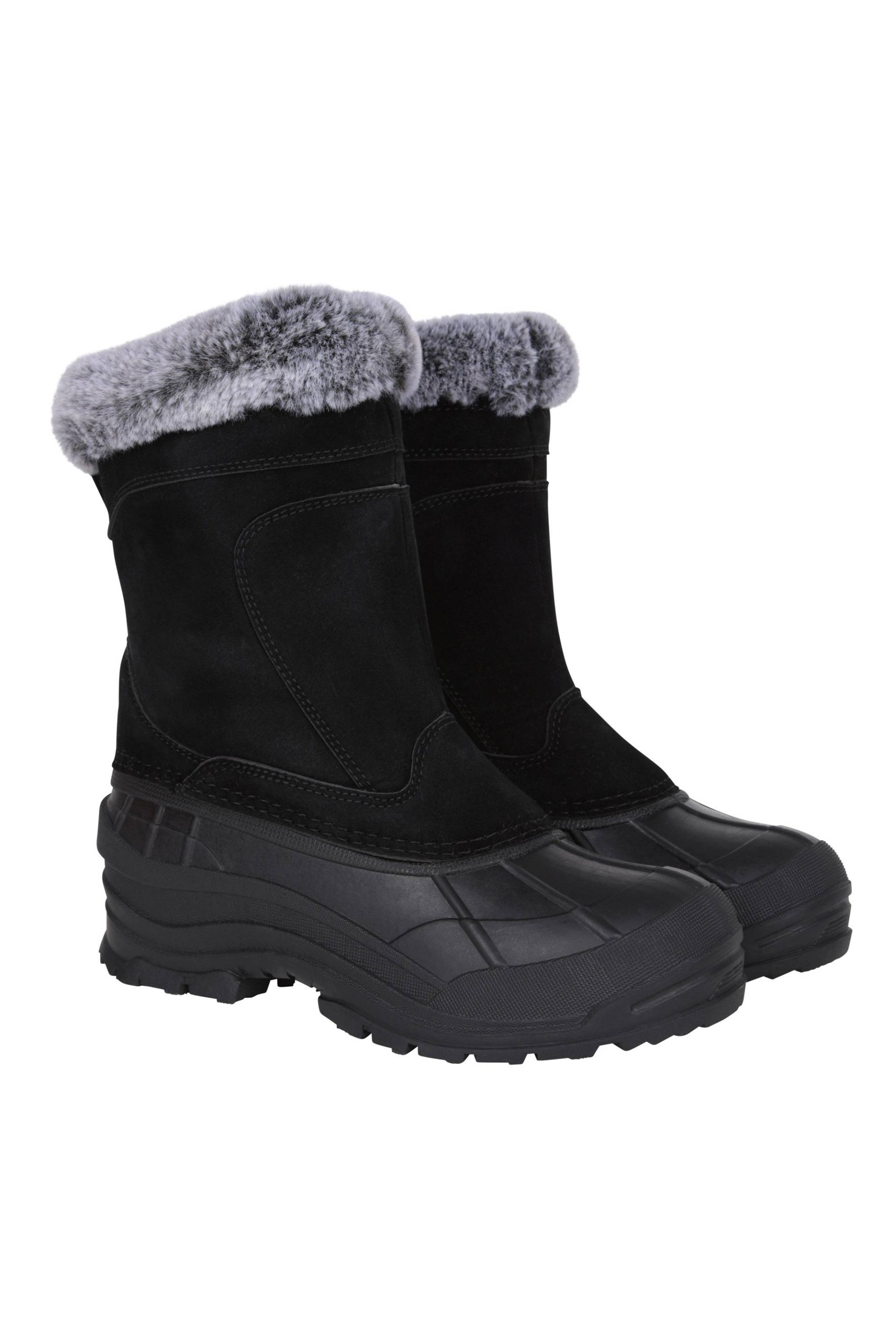 Snowdrift Fellgefütterte Damen-Schneestiefel - Schwarz von Mountain Warehouse