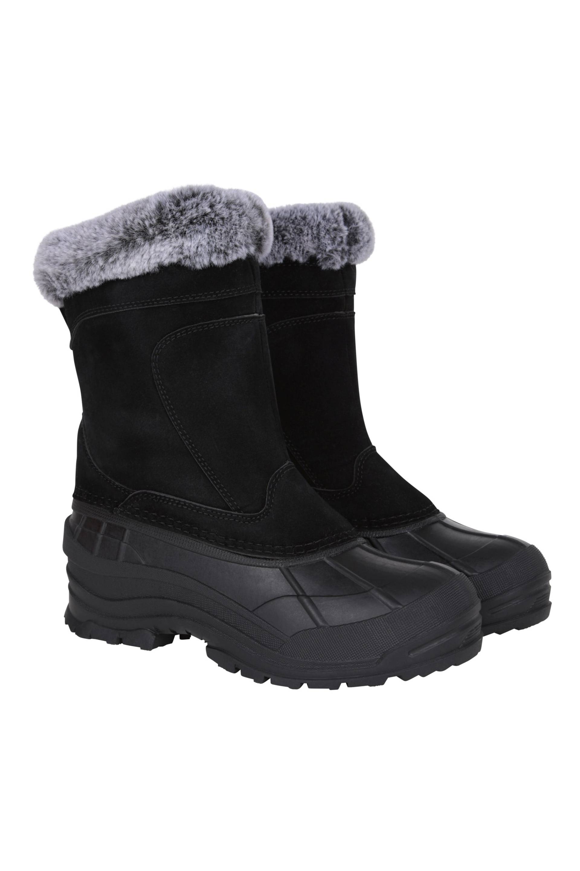 Snowdrift Fellgefütterte Damen-Schneestiefel - Schwarz von Mountain Warehouse