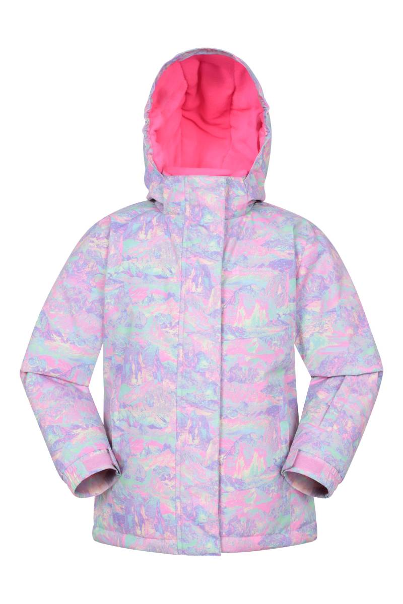 Snowdrop Gemusterte Kinder-Skijacke - Blau von Mountain Warehouse