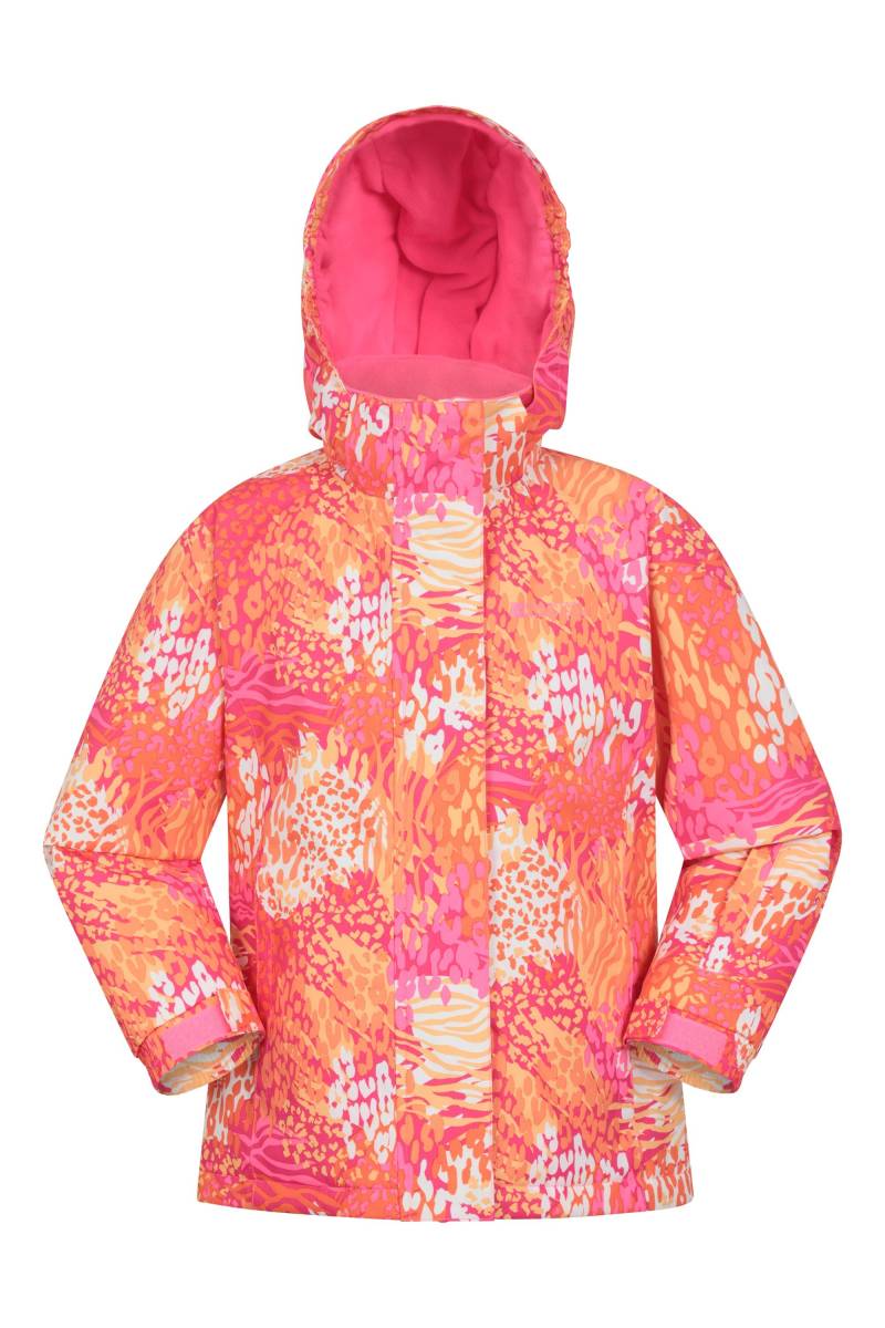 Snowdrop Gemusterte Kinder-Skijacke - Orange von Mountain Warehouse